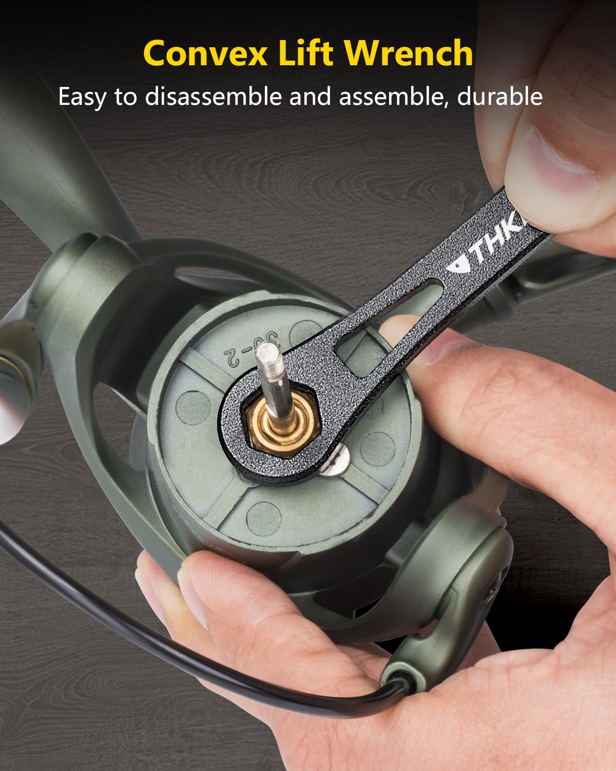 THKFISH Kit d'entretien pour moulinet de pêche, kit de nettoyage de moulinet, kit de réparation compact, kit d'entretien de moulinet, outil de démontage pour moulinet de pêche, kit de base et