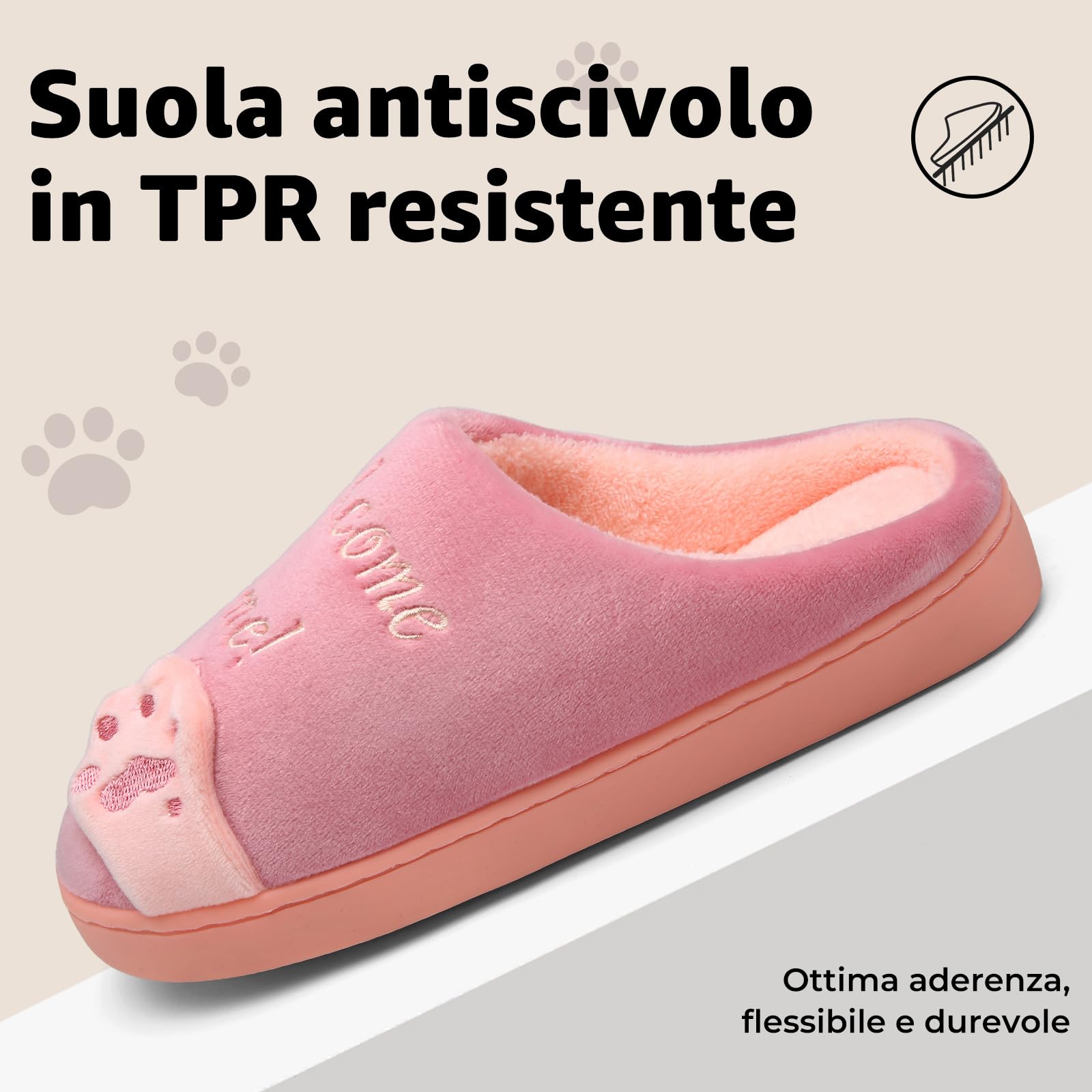 Mishansha Ciabatte Donna Invernali Uomo - Calde leggere Morbide Comode e Antiscivolo