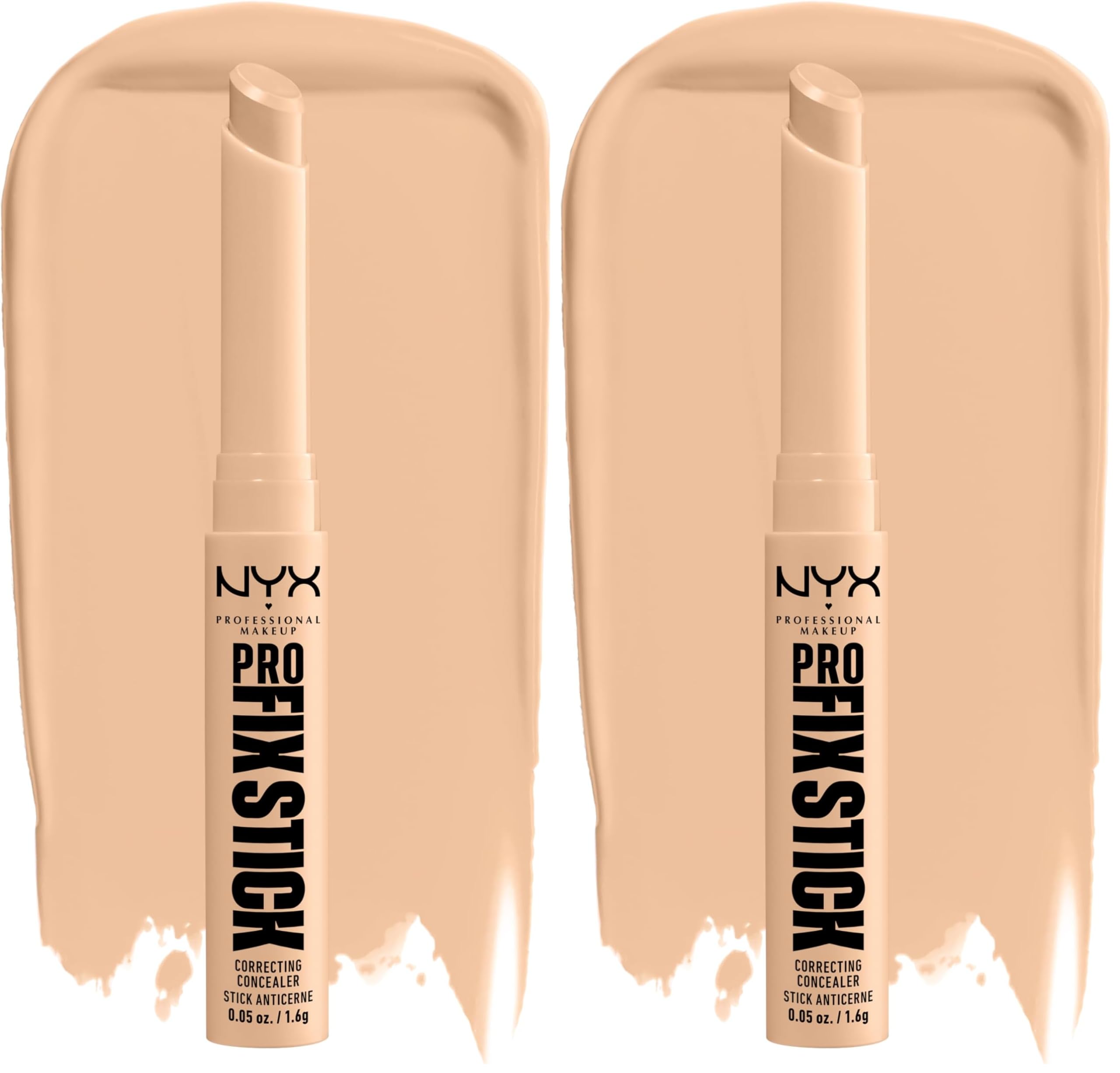 NYX Professional Makeup Korrigierender Concealer, Kaschiert Augenringe, Unreinheiten, dunkle Flecken und Verfärbungen ab, Mit Hyaluron, 12 Stunden Halt, Vegane Formel, Pro Fix Stick, Vanilla