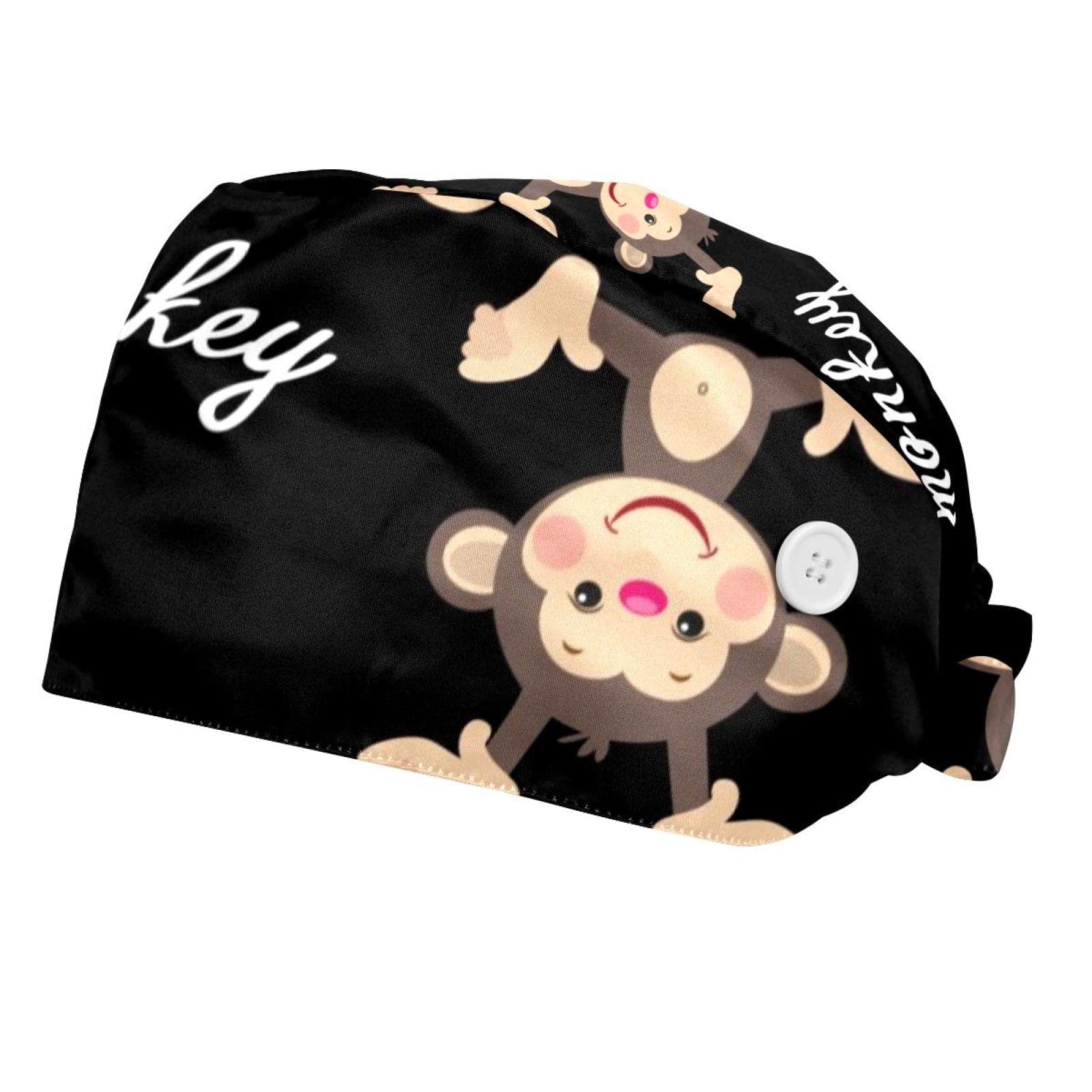 Gorros de trabajo de algodón con monos pack doble unisex sanitarios 6