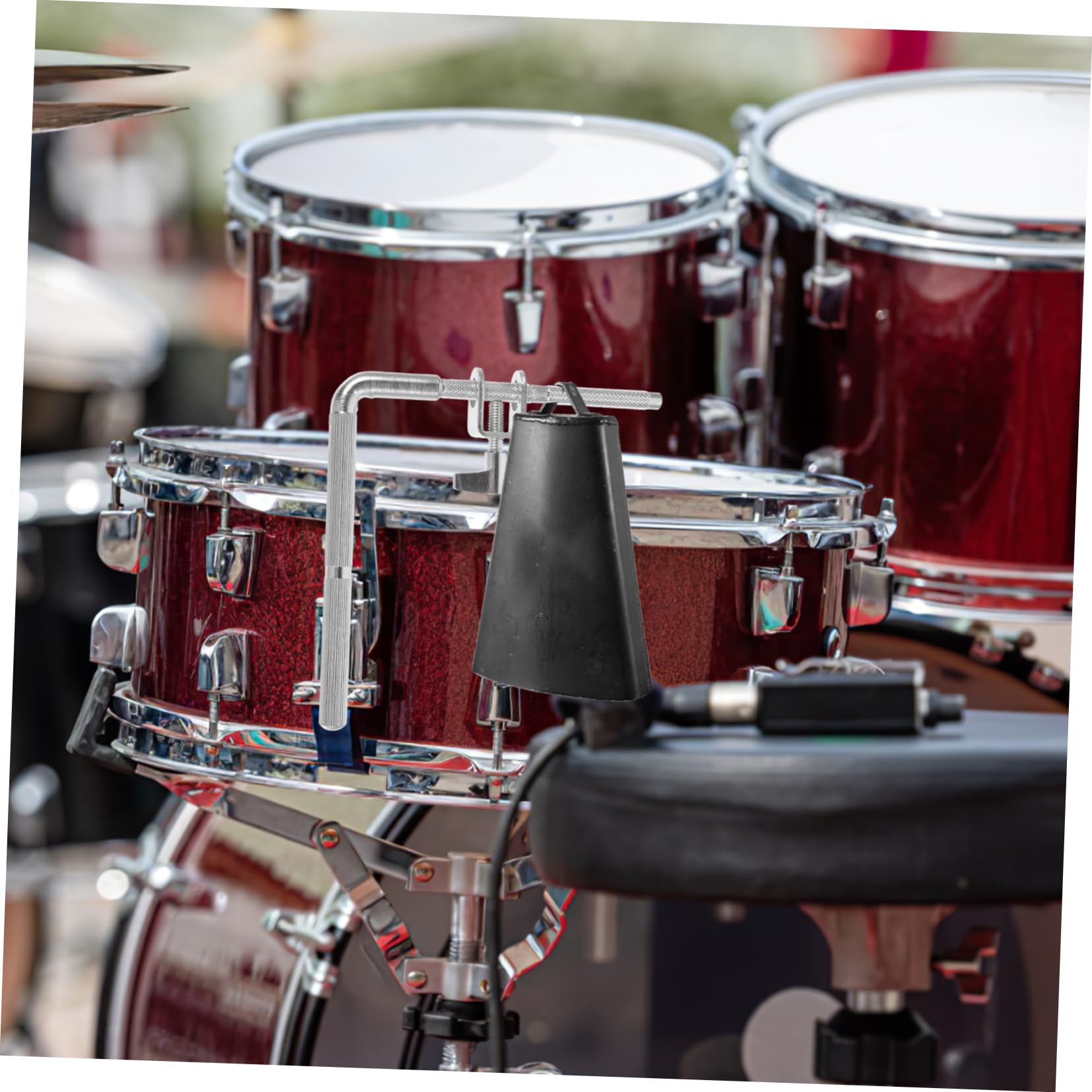 ULDIGI Drum Set Accessory Metal Cowbell Mounting Bracket Extendable Clamp for Right Angle Cowbells