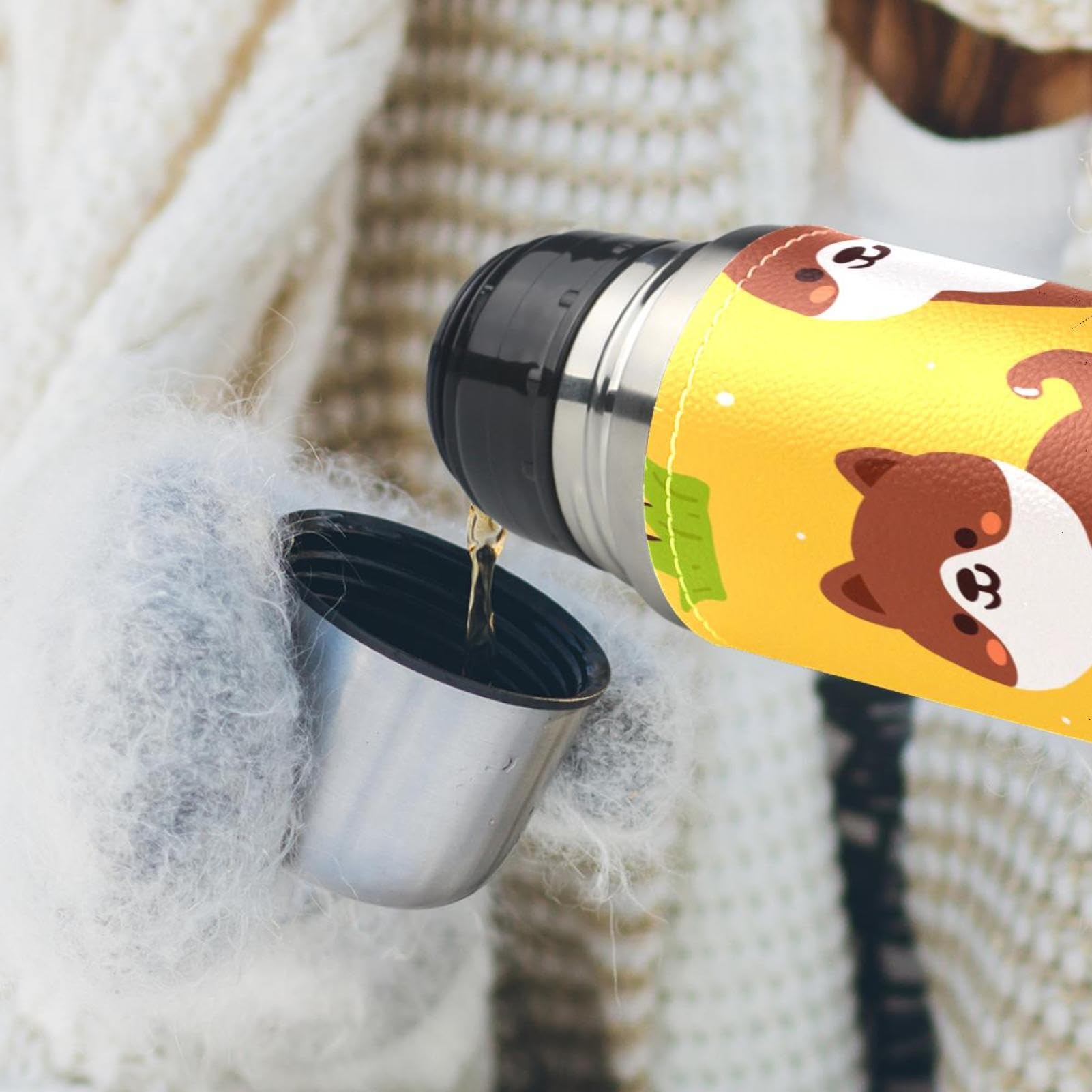 Borraccia Termica Golden Retriever 500 Ml – Acciaio Inox A Doppia Parete, Design Acquerello Made In UK