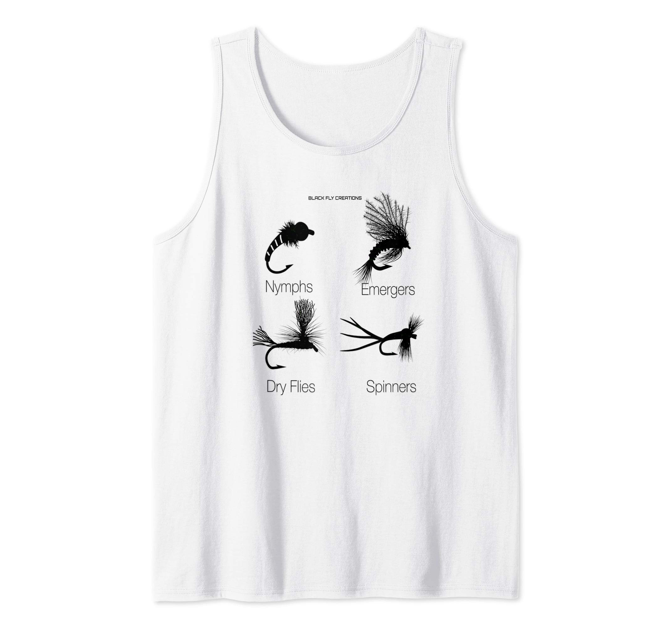 Fly Fishing Flies Caddis Fly Tying Euro Nymphing Black Fly Tank Top