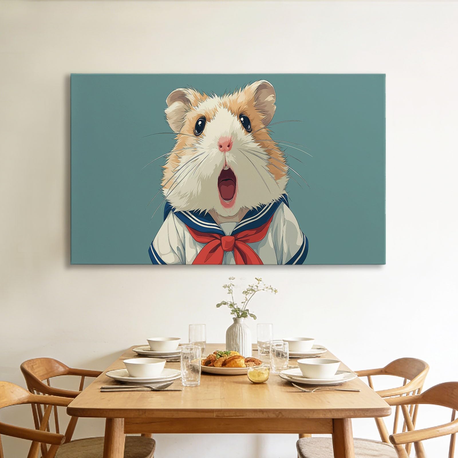 Moderna tela incorniciata da parete per soggiorno e camera da letto, animali dei cartoni animati, stampe artistiche su tela, decorazione artistica da parete per ufficio, 120 x 80 cm
