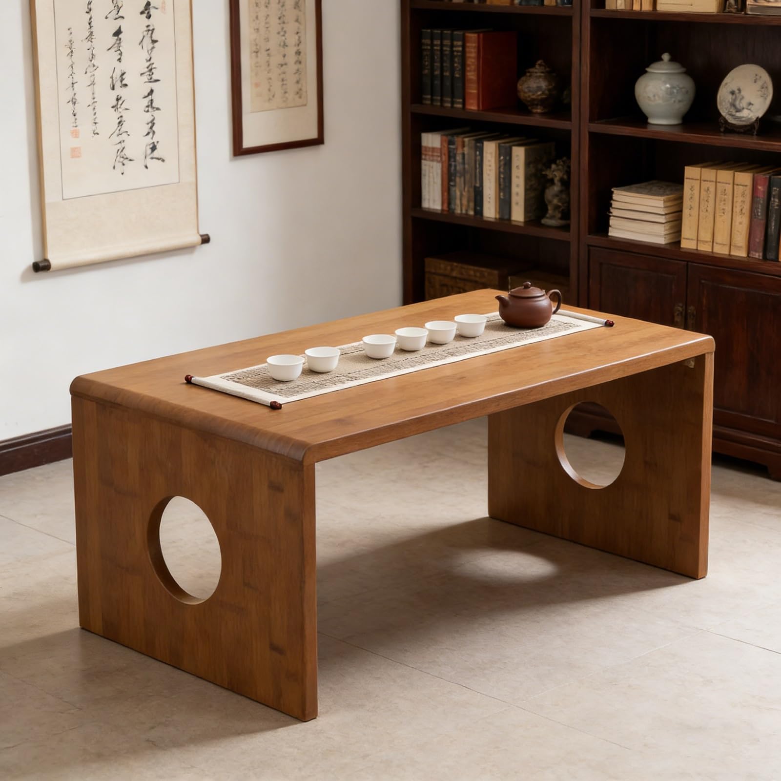 Table basse japonaise pliable pour optimiser votre petit salon