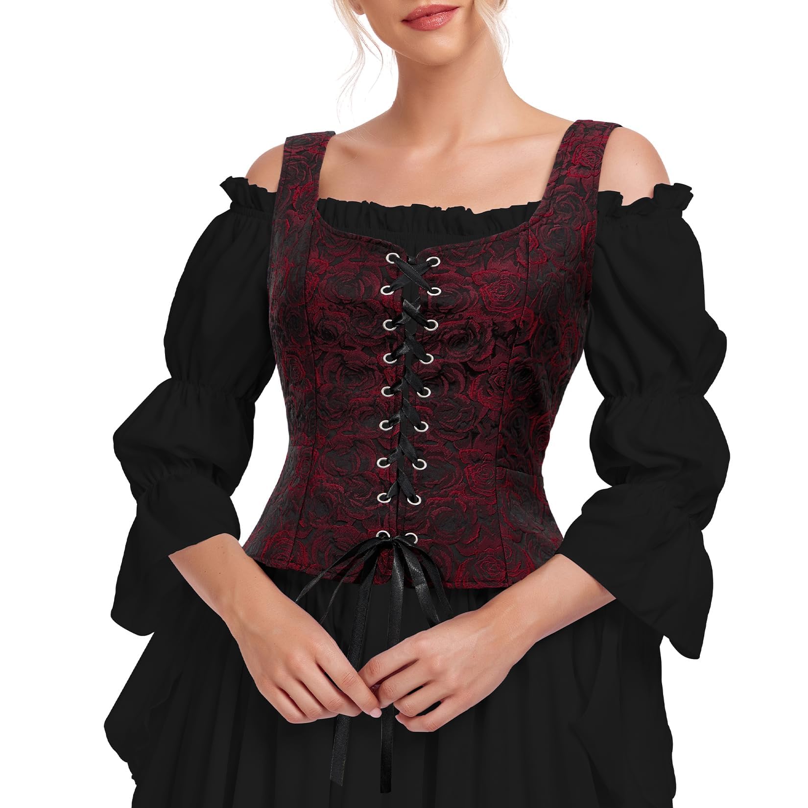 Century Star Corset Tops for Women Pirate Vest Renaissance Costume Medieval Viking Victorian Halloween Costumes Plus Size