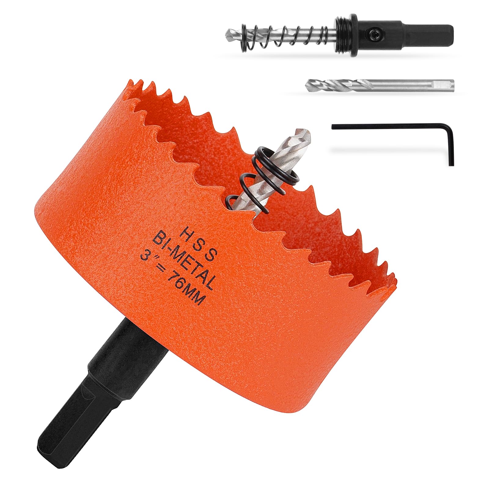 6" Hole Saw Kit - Cut Wood, Metal & Drywall -15