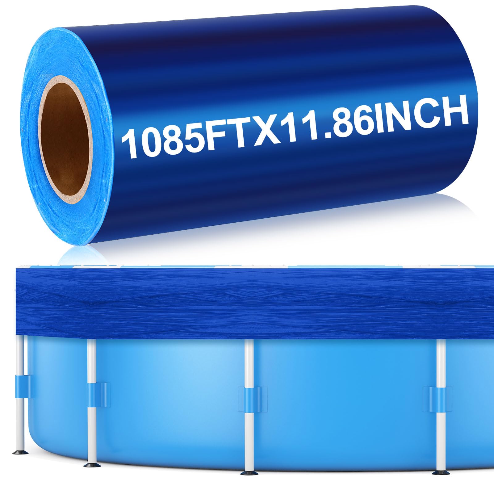 1805 ft Winter Cover Seal for Above Ground Pools Blue Windproof Stretchable Pool Wrap Plastic Air Tightness Pool Cover Seal Wrap for a Variety of Swimming Pools to Keep Clean