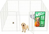 Vista 70 de FXW Homeplus Unleashed Corralito para Perros de Interior - Juego Sin Estrés y Seguro, Resistente de 40 Pulgadas 6 Paneles Corralito para Perros Negro