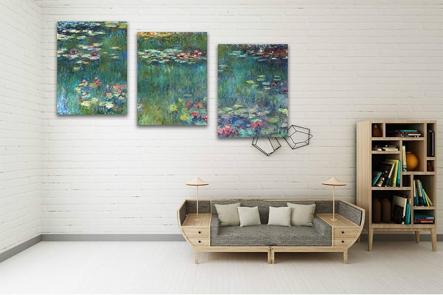 クロード・モネ 睡蓮 複製画 油絵 油彩 絵画 額装 インテリア 美術品 sam23111375.jpg