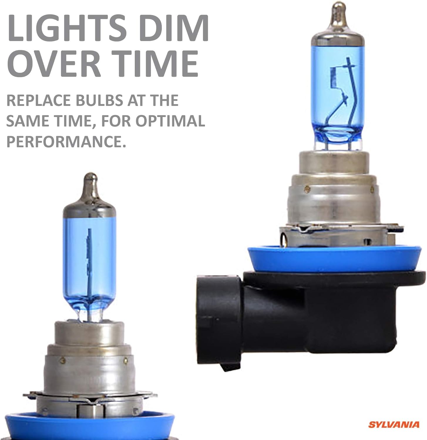 SYLVANIA - H8 (64212) SilverStar zXe Fog High Performance Halogen Fog Light Bulb - Bright White Light Output, HID Attitude, Xenon Fueled Technology (Contains 2 Bulbs)