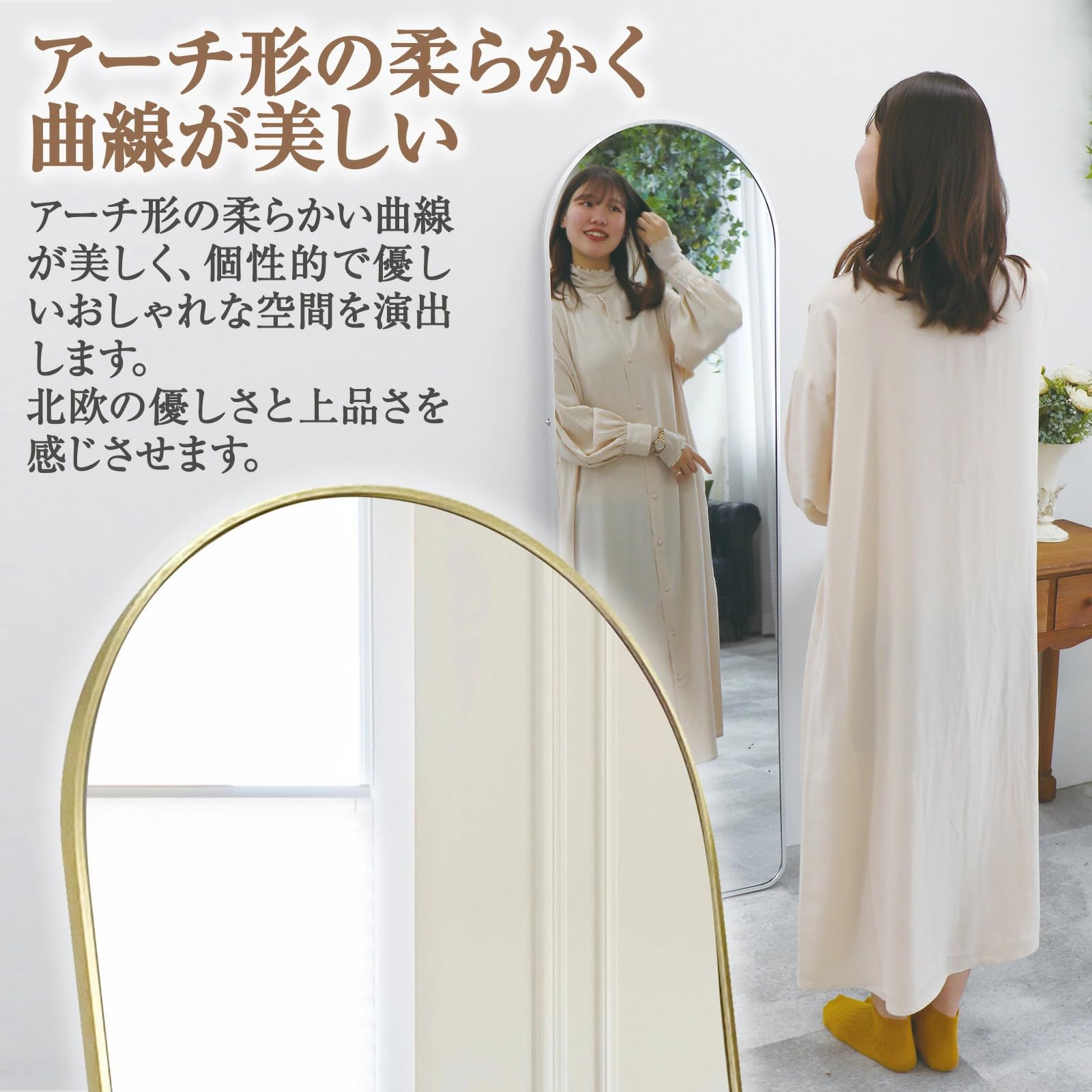 Amazon.co.jp: Johnlife 強化ガラス 姿見 全身鏡 割れない 壁掛け