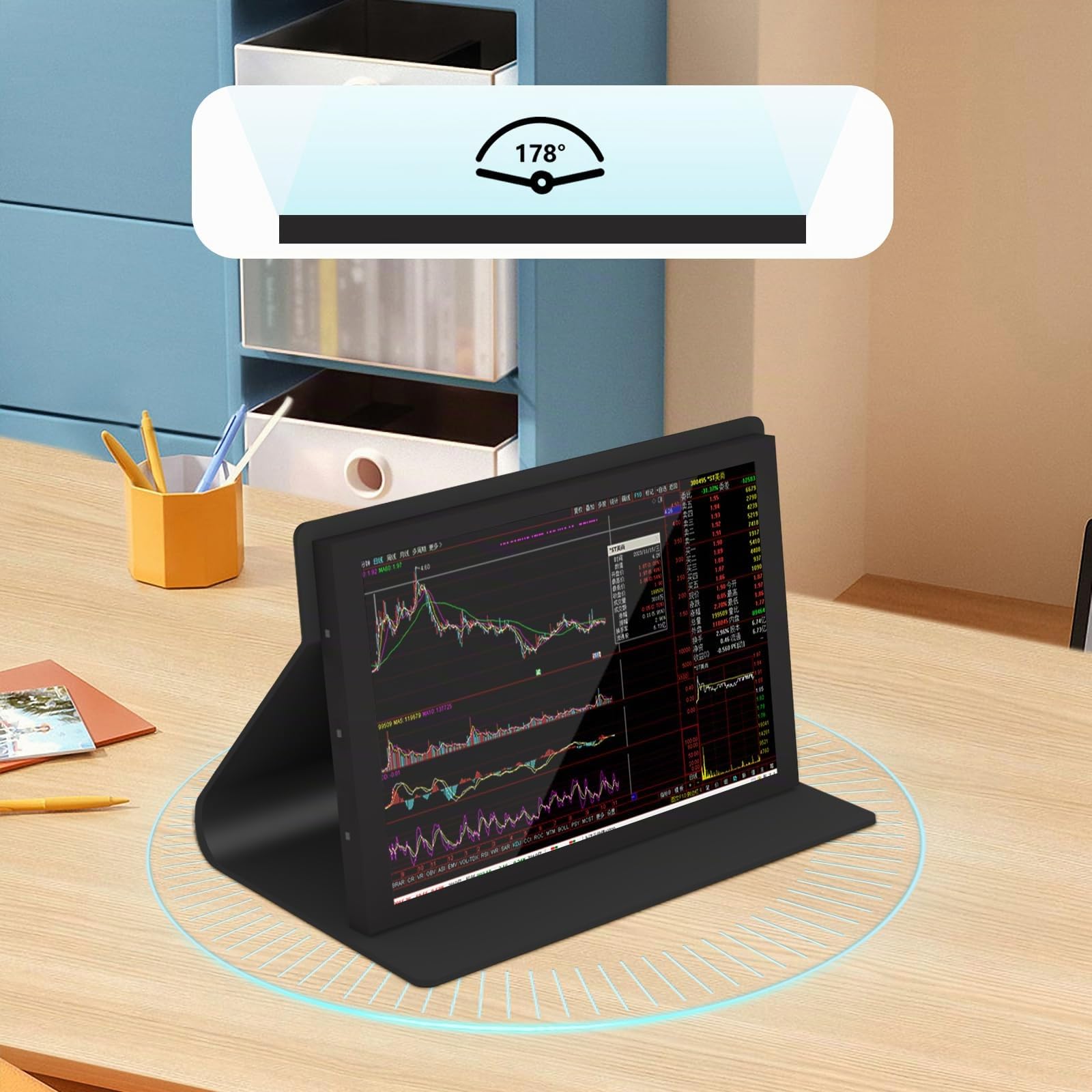 Mini monitor HDMI da 7 pollici, monitor portatile, visualizzazione LCD 1024 × 600, angolo di visione 178°, IPS, mini display piccolo per PC/TV/DVD/CVBS (senza visualizzazione touch)