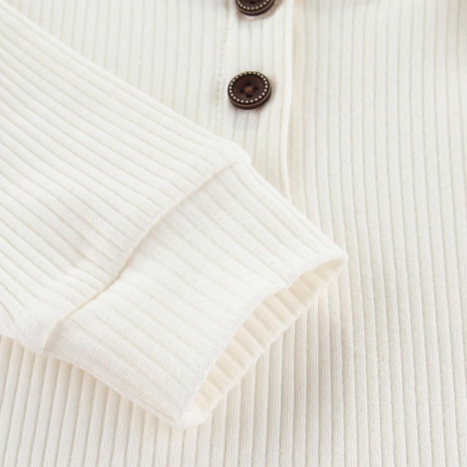 Baby Boy Girl Romper 2 Pack Long Sleeve Button Jumpsuit Cotton Unisex Infant Baby Clothes for 0-24 Months - Image 4