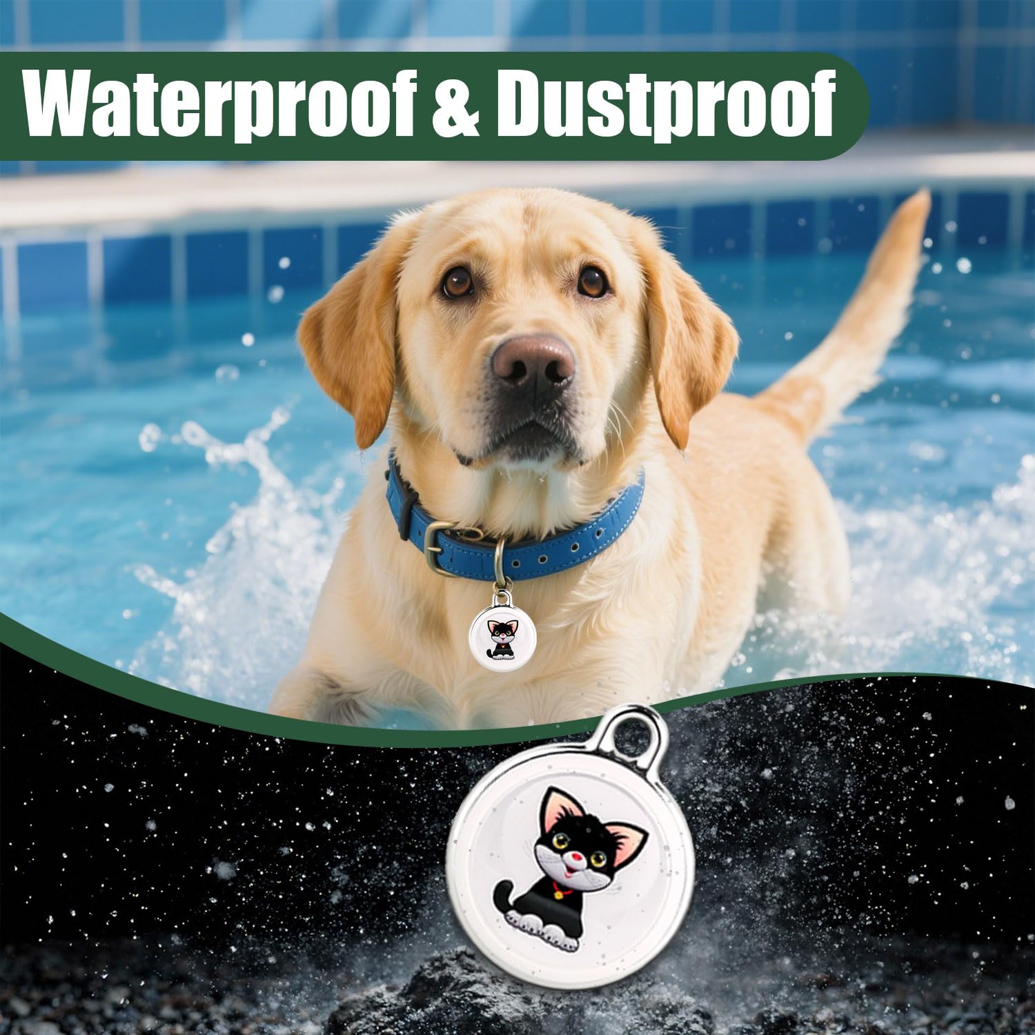 2025 Smart GPS Tracker for Dogs, Mini Cat GPS Tracker, Positioning Smart Alarm Pet Tracker, Waterproof and Drop-Proof, Extra Long Battery Life of 365 Day, No Subscription - image 6