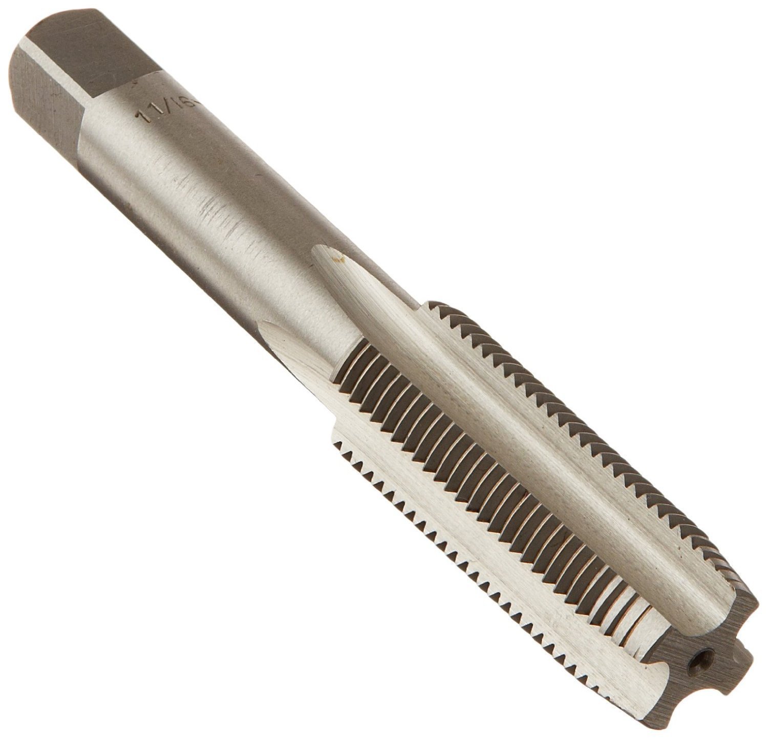 Drill America DWTB1/4-20 DWT Series Qualtech Carbon Steel Hand Threading Tap, Uncoated, Bright Finish, Round with Square End Shank, Bottoming Chamfer, 1/4"-20 UNC — view 42