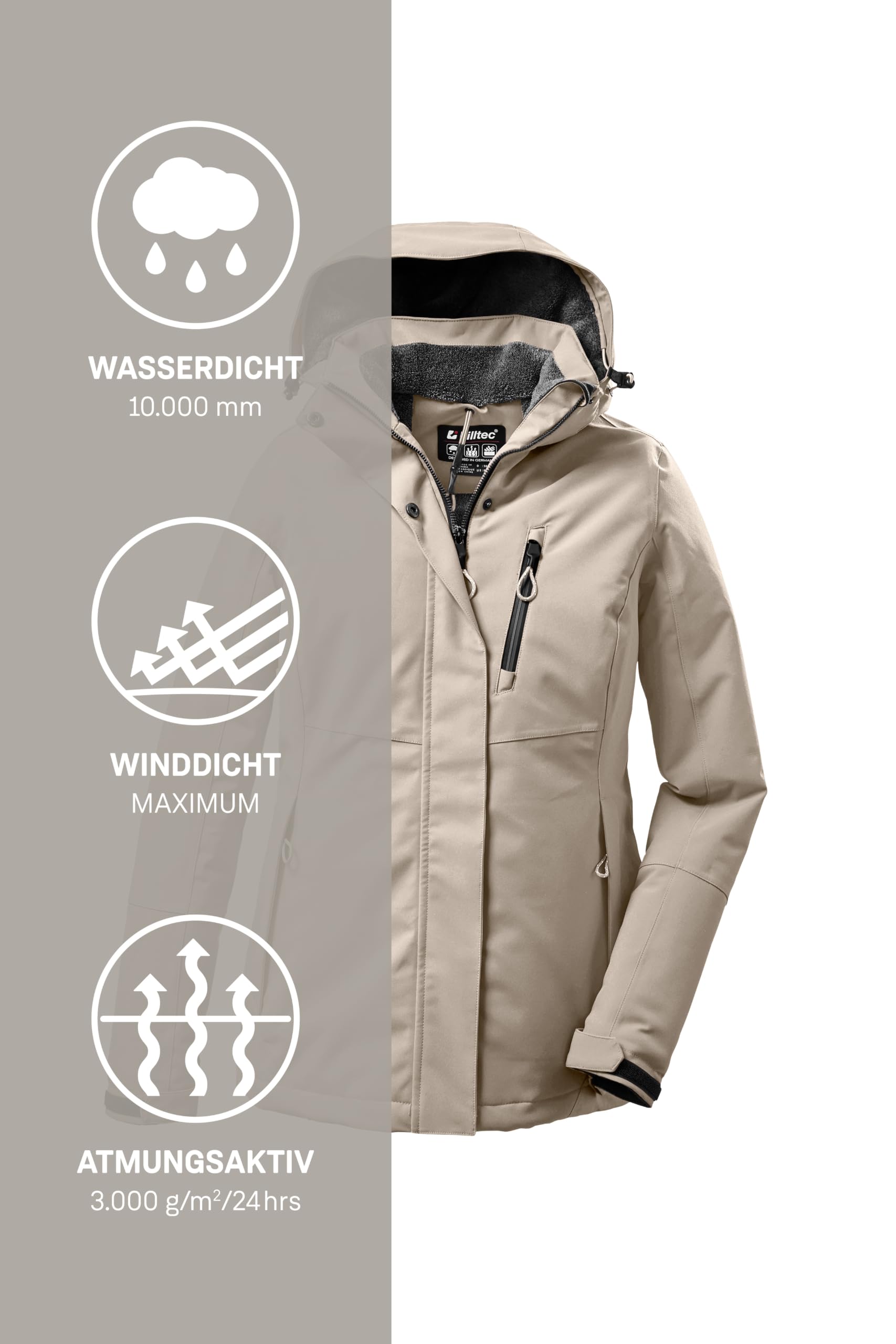 Killtec Damen Funktionsjacke mit abzippbarer Kapuze KOW 140 WMN JCKT