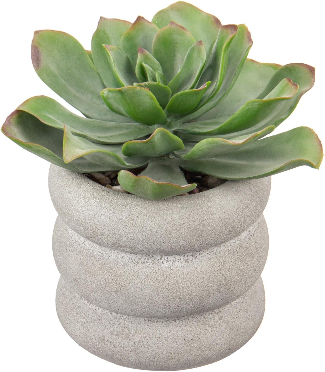 Hollyone Fake Plants Succulents Artificial Agave Succulent Plants Faux Aloe Potted Plant in White Glaze Ceramic Pot for Desk Modern Office Room Table Shelf Bathroom Garden Greenery Home Decor