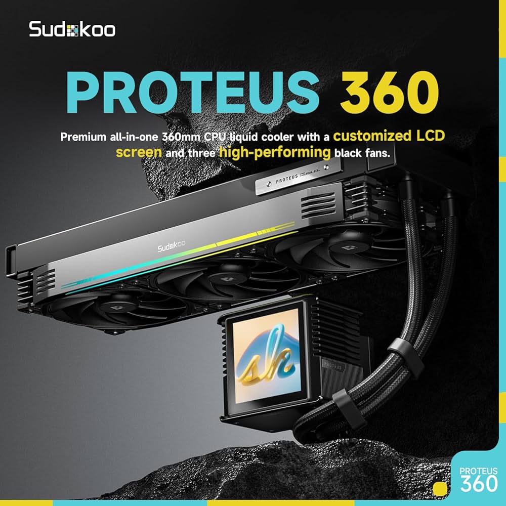 Amazon.co.jp: Sudokoo Proteus 360 液体CPUクーラー：カスタマイズ
