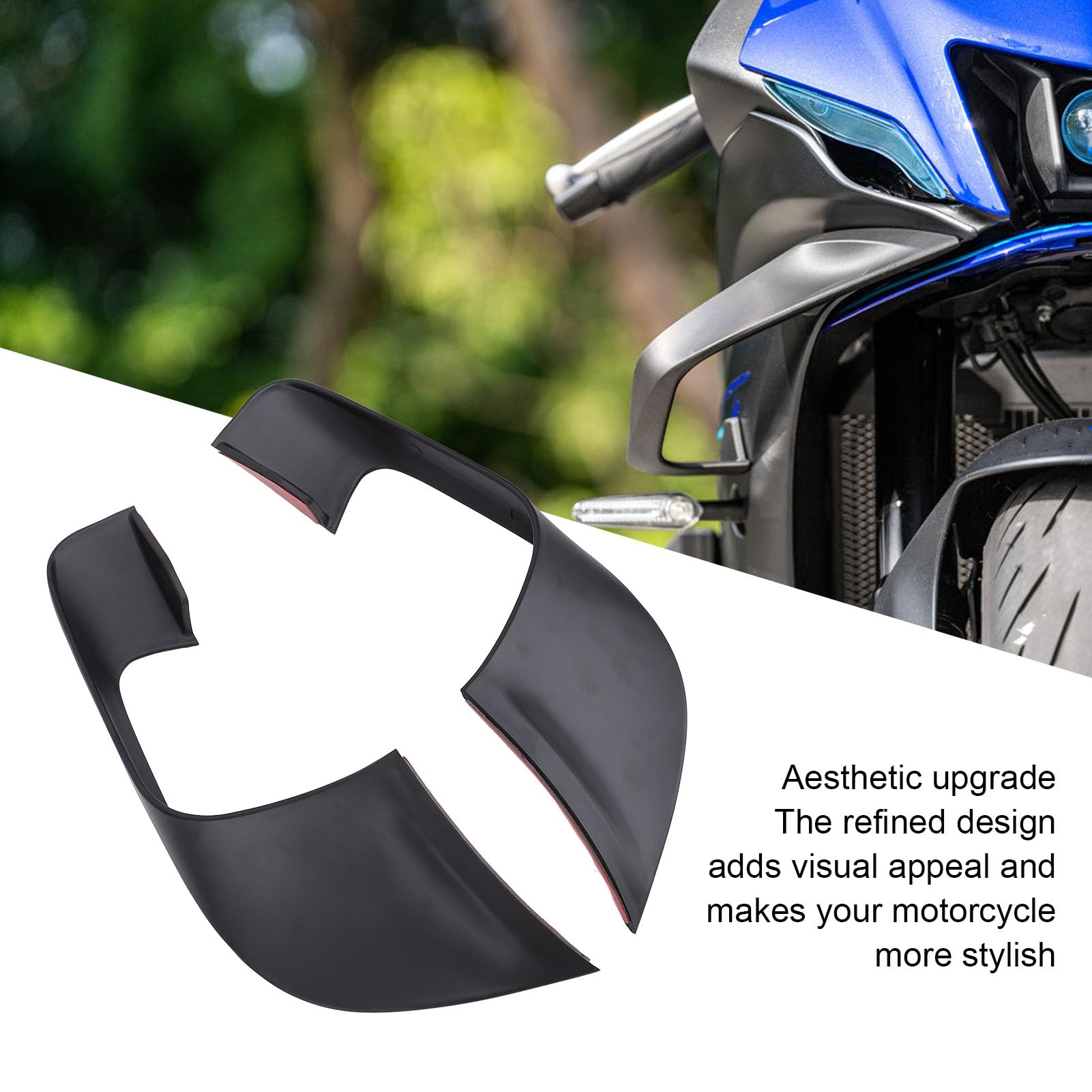 Walmeck Motorrad Winglets Für YZF-R7 2020-2024 - Sportliche Seitenflügel Matt Schwarz