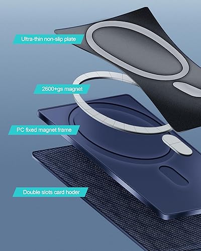 Miniatura 9 de Senose Cartera magnética compatible con Magsafe, cartera magnética elástica para teléfono compatible con iPhone 15141312 MiniPlusProPro Max, funda
