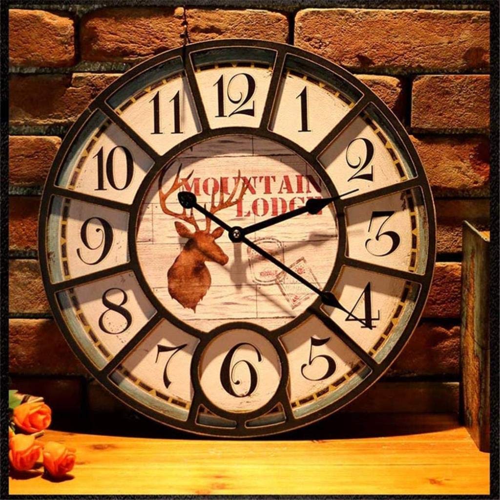 Orologio da Parete,Design Industriale Creativo e Decorazione Domestica silenziosa, per Soggiorno, Camera da Letto, Ufficio e Bar,C per Soggiorno, Camera da Letto