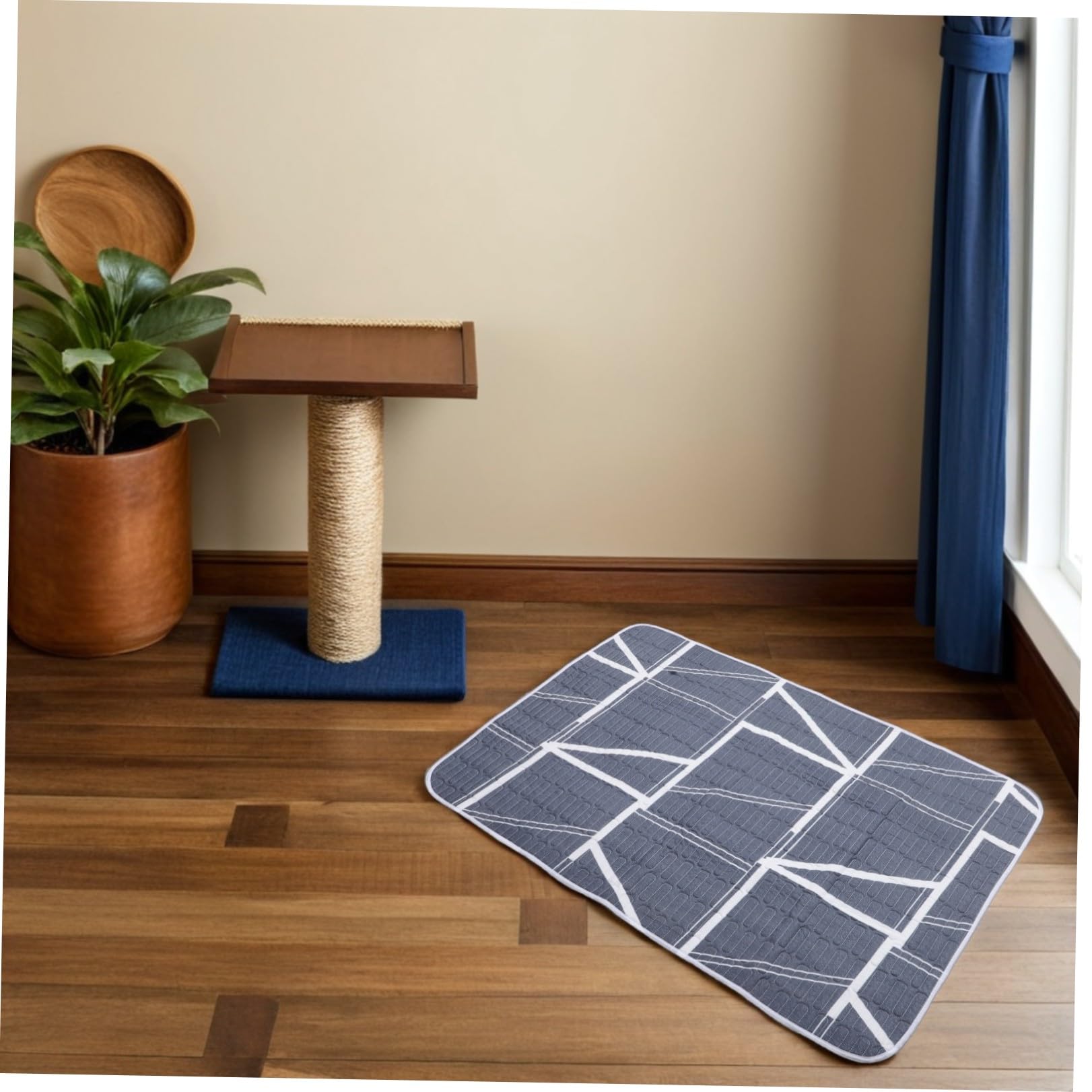 OUNONA Tappetini Ecologico per Gatti Riutilizzabili Traspiranti Cotone in Lavabili 2 Domestici Cani per Viaggi