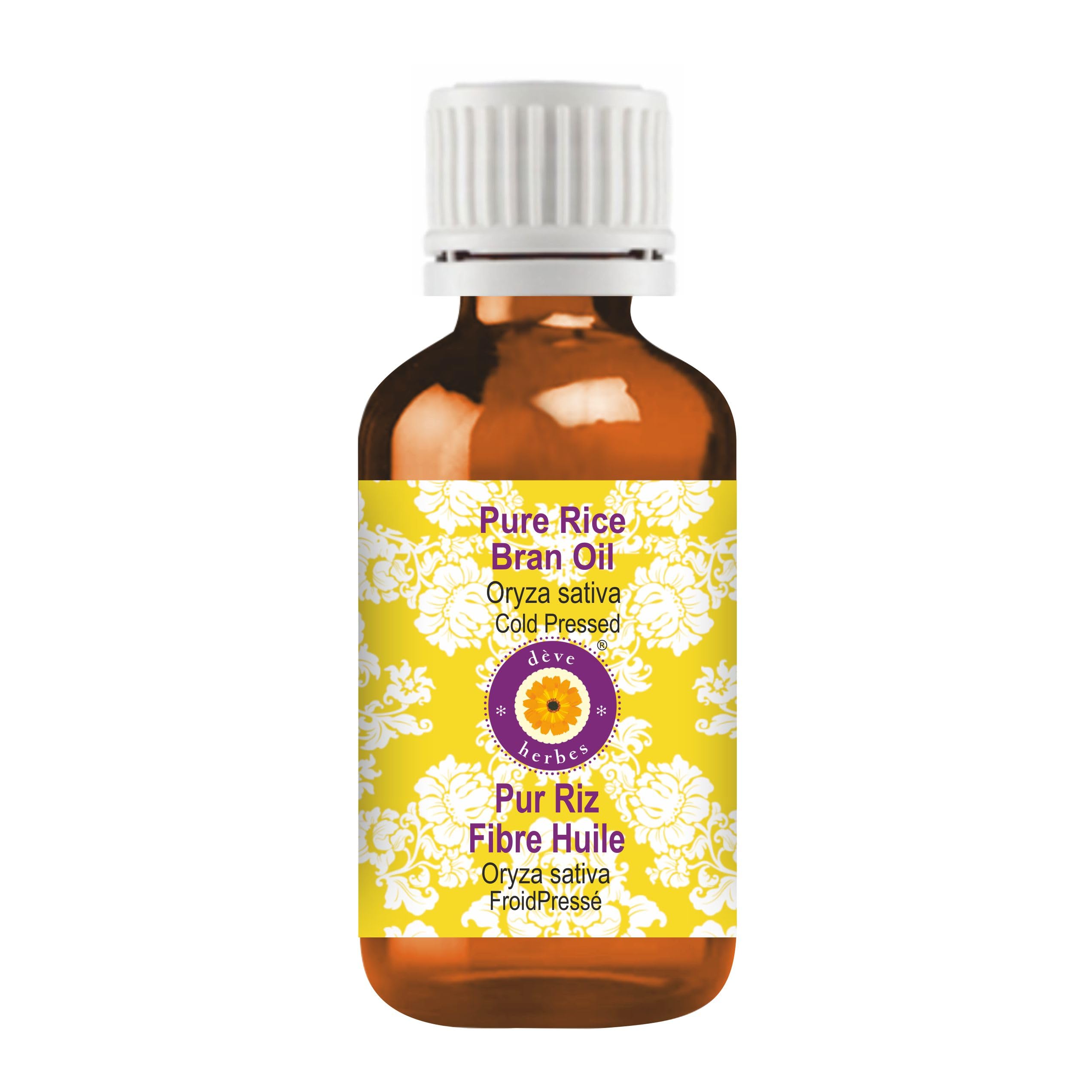 Deve Herbes Pure Rice Bran Oil (Oryza Sativa) | Cold Pressed | Natural | Undiluted | For Diluting Essential Oils | For Skin & Massage | Men & Women | 100ml-picture-33