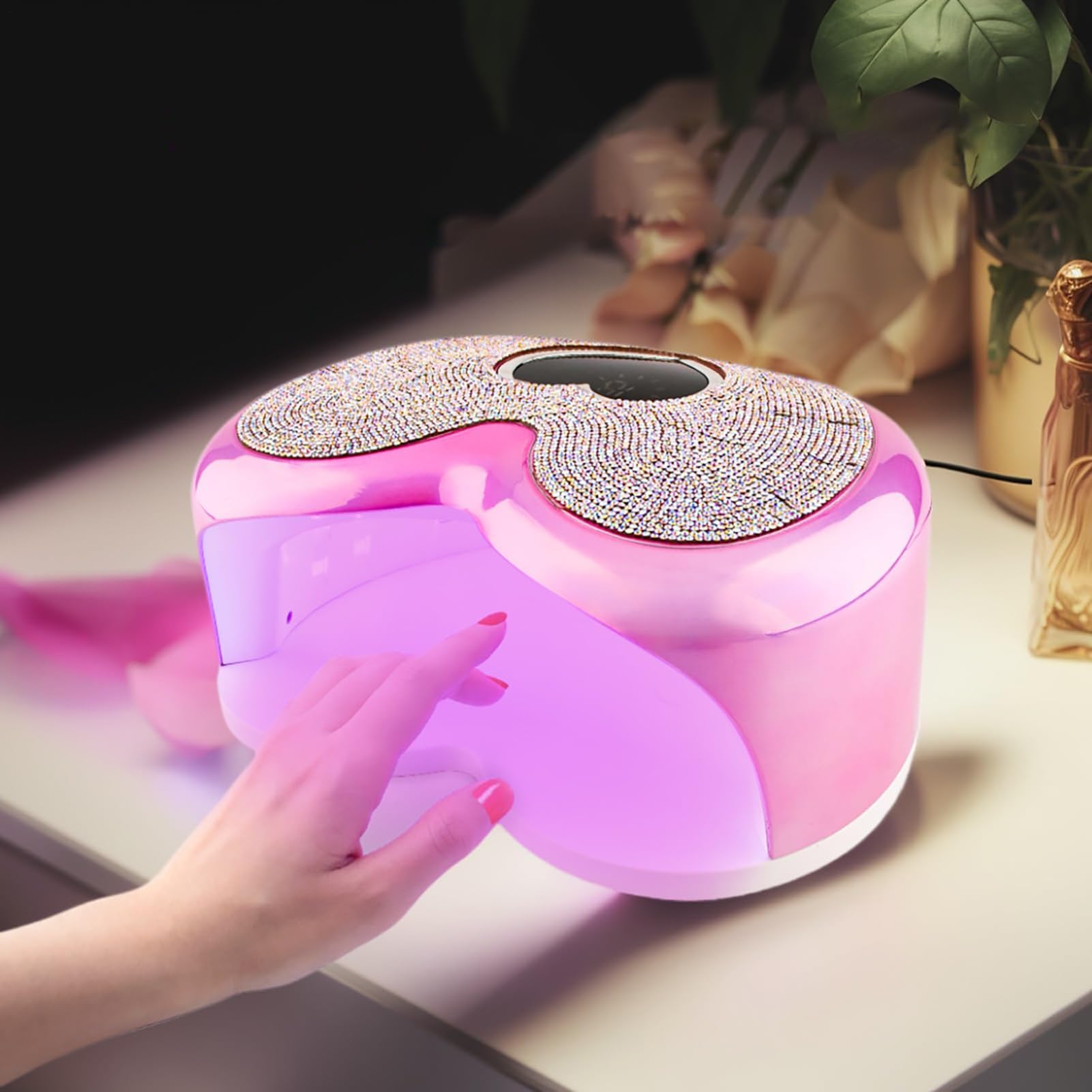 Lampa LED do Suszenia Paznokci 96W Maszyna do Manicure z 39 Diodami LED | Szybka Suszarka do Lakieru Paznokci z 4 Ustawieniami Timera Dla Kobiet, Żon, Dziewczyn, Partnerów, Rodziny i