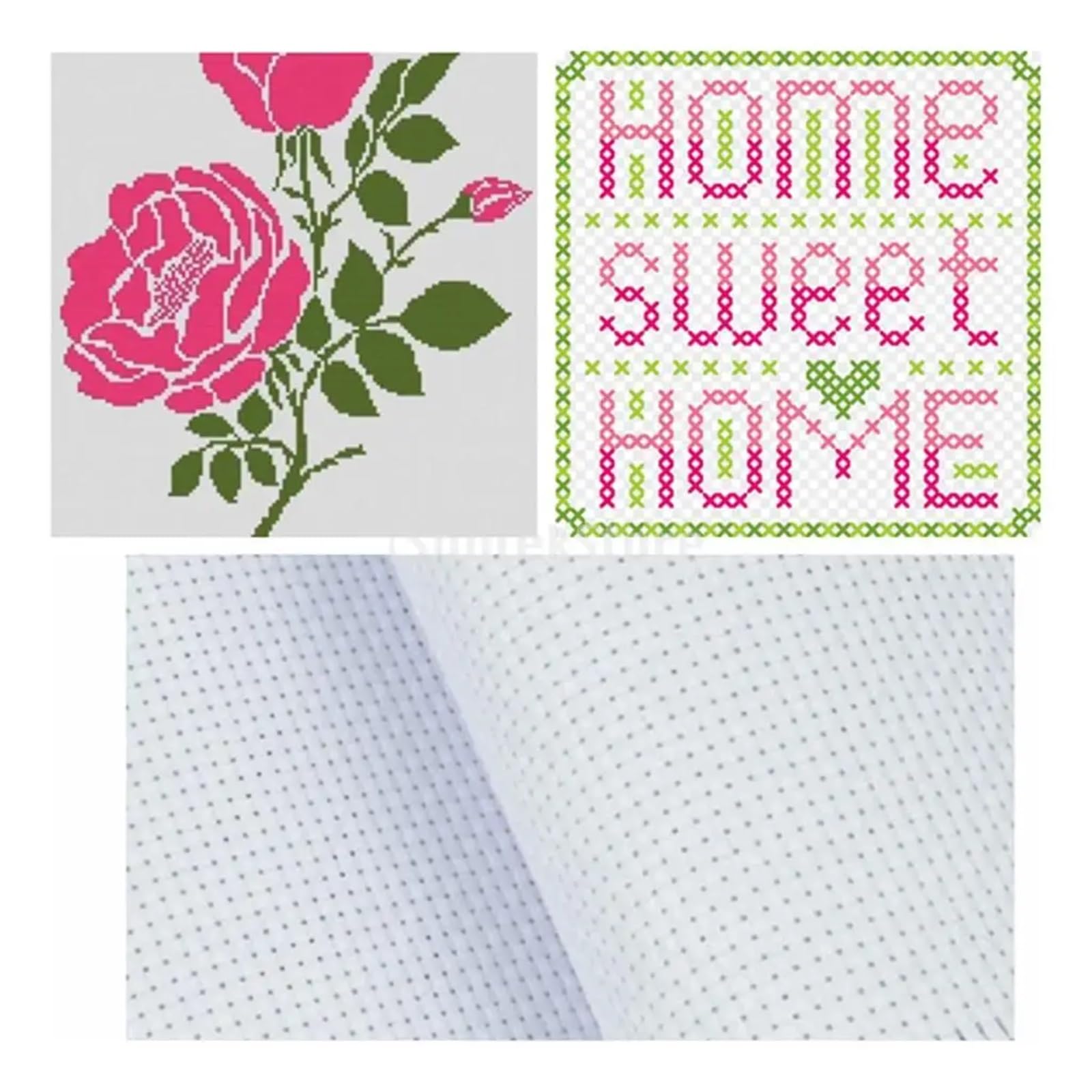 Tkanina do haftu, Tkanina do haftu krzyżykowego, szycie, haft, tkanina ściegiem prostym, DIY, robótki ręczne, igły, materiały rzemieślnicze - białe(14CT 100x150CM)
