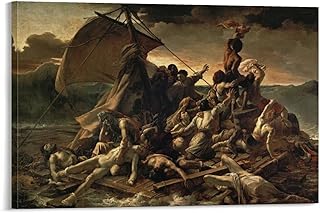 The Raft of The Medusa by Theodore Gericault Painting On Canvas Wall Art Poster Scroll Picture Print Living Room Walls Decor Home Posters 08x12inch(20x30cm)