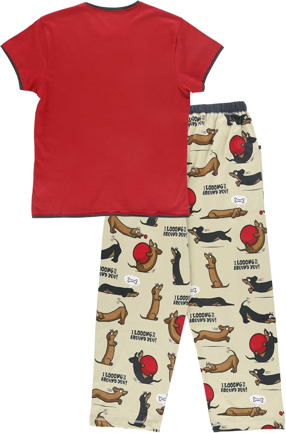 Lazy One Women's Pajama Set, Short Sleeves with Cute Prints, Relaxed Fit, Dog and Cat Prints - Image 5