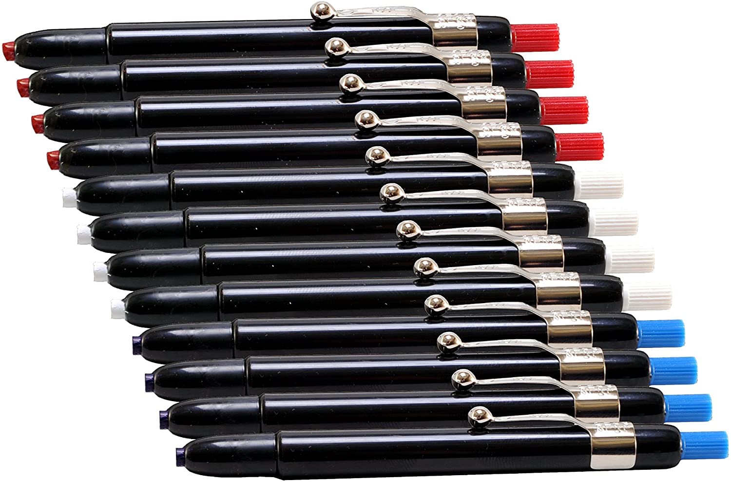 Listo 1620 Marking Pencils, Box of 12, Grease Pencils/China Marking Pencils/Wax Pencils (Colors: Red, White, Blue) INCLUDES: 1 x Orange Listo Marking