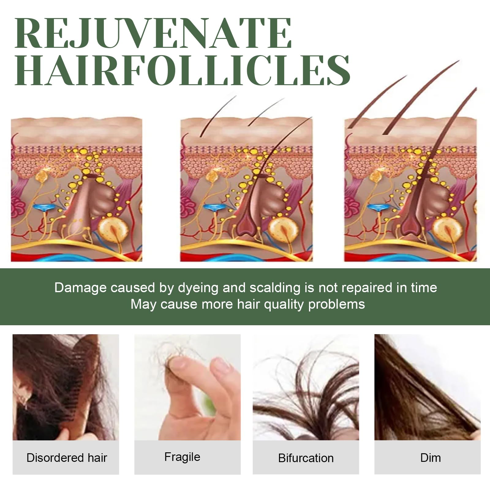 Serum Pousse Cheveux,Spray à Huile Essentielle De Romarin Pour La Croissance Des Cheveux,Growth Hair Oil,Huile de Pousse Cheveux Très Rapide,pour les Femmes et les Hommes (60ml)