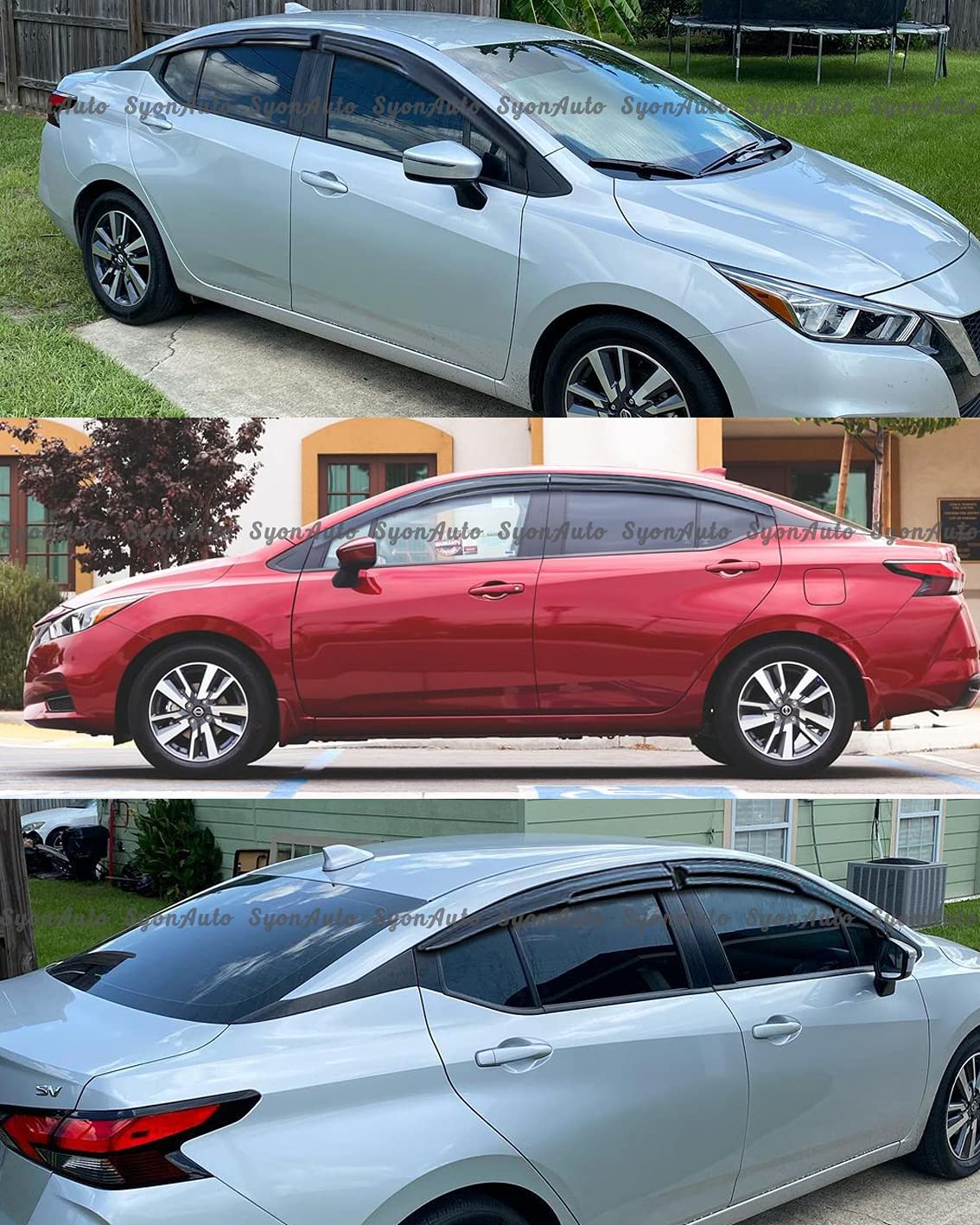 JDM Mugen Style Window Visors Rain Guards For 2019-2024 Nissan Altima – 4-Piece Glossy Black, Gearzaar
