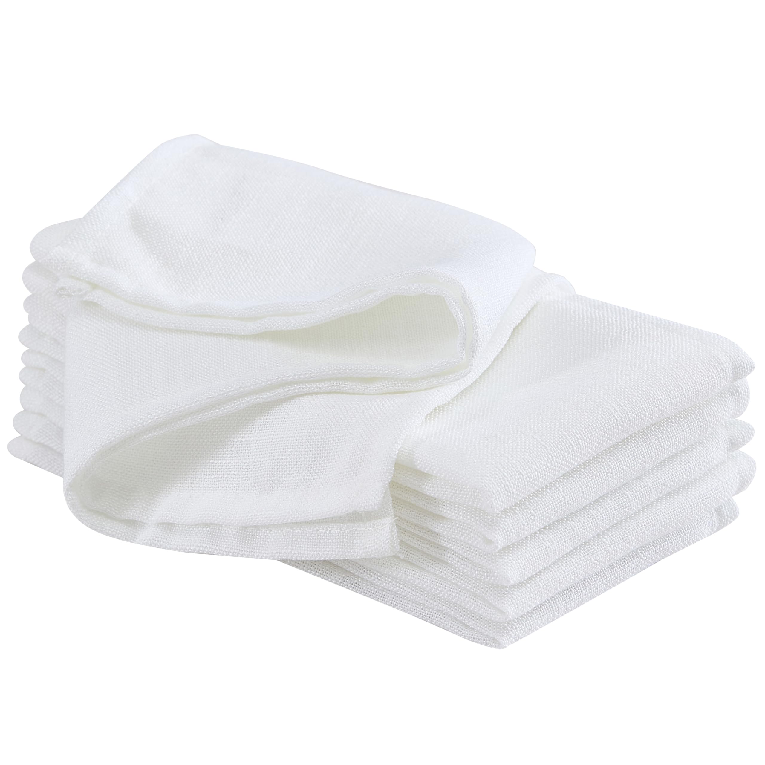 Serviettes en tissu Laura Ashley Harper blanc pures pour table de fête chic