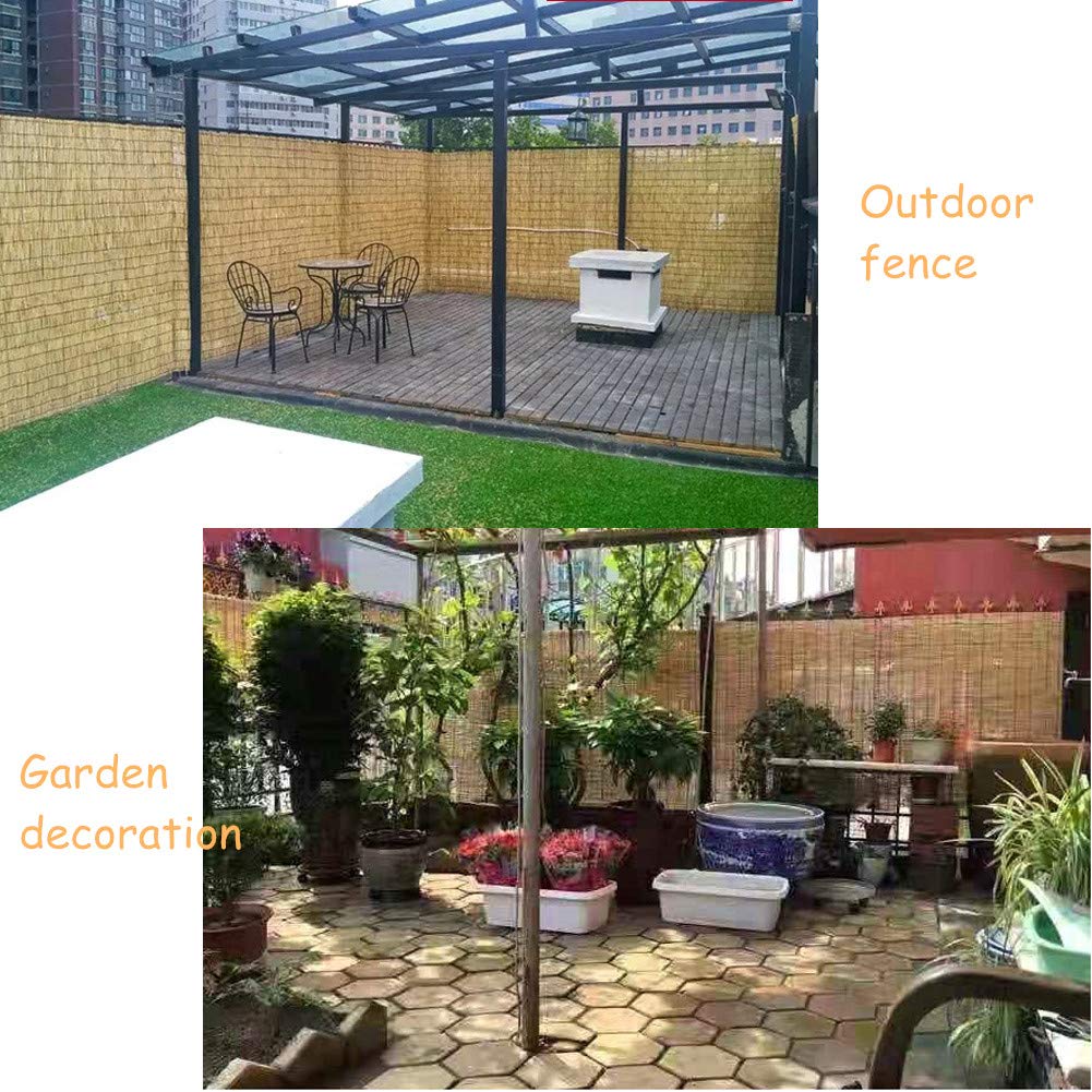 Rideau de Roseau Naturel Store Enrouleur en Bambou Rétro,Volets Roulants en Paille de Décoration,Persienne Tissé à Main,Pare-Soleil de Personnalisable,pour Hôtel/Balcon/Terrasse(140x230cm/55x91in)