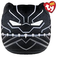 Ty - Marvel Squish a Boos - Cuscino Black Panther 35 cm - TY39344