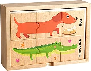 Comprar Wooden Peg Puzzles, Animal Matching Game, Colorful Preschool Learning Board, Smooth Easy-Grip Pieces, Wood Puzzle Toy for Small Kids, Early Education, Ages 3 and Up, 6.89x4.92x1.97 Inches