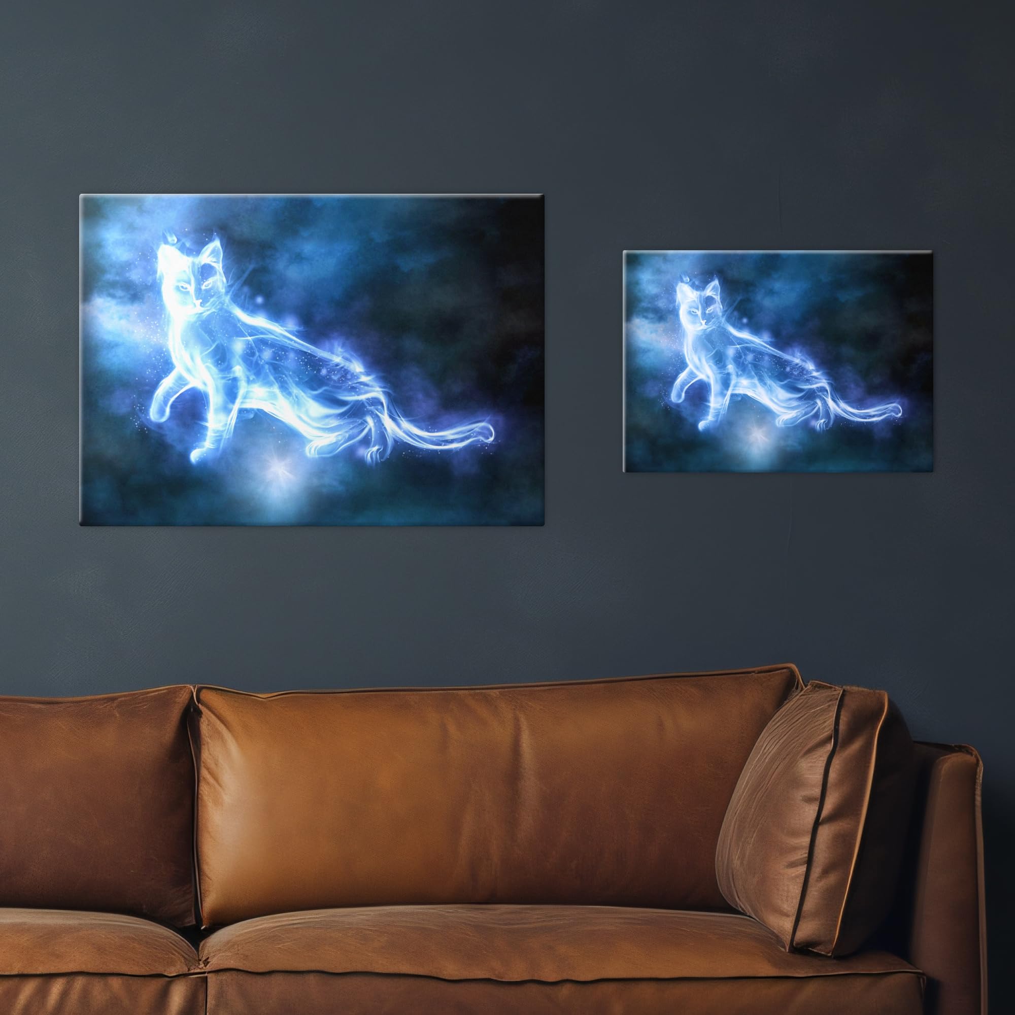 Displate Metallposter Wizarding World Cat Patronus Wanddeko Poster für Schlafzimmer Magnetische Befestigung 45 x 32 cm