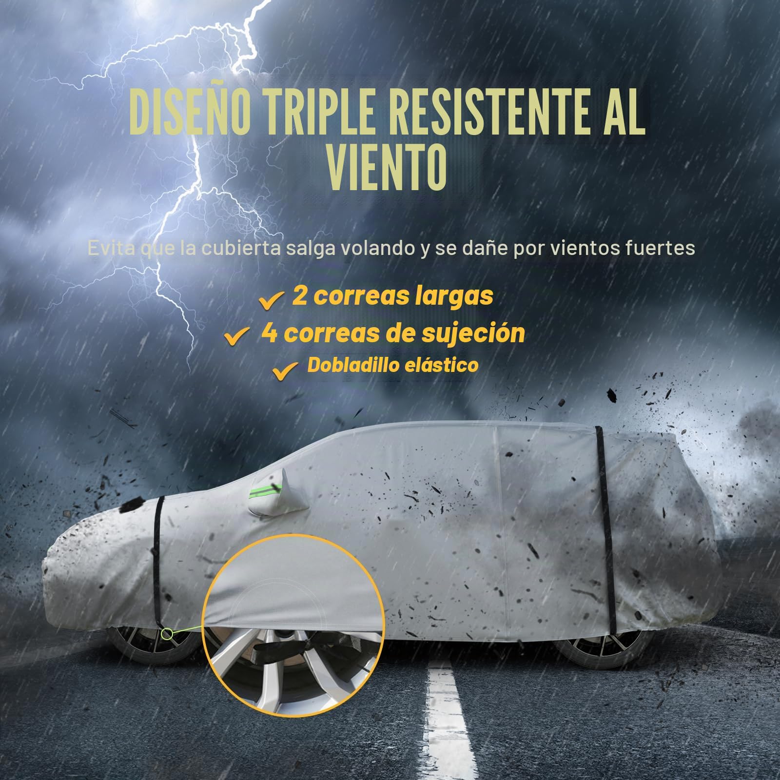 Favoto Funda de Coche Exterior Impermeable Transpirable Compatibles con Audi Q2/Q3 BMW X1/X2 Volvo XC40 Anti-UV Transpirable Resistente al Polvo Lluvia Rasguño Nieve al Aire Libre Plateado