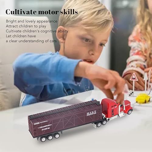 Miniatura 4 de Alomejor Modelo de camión de transporte, juguete modelo de camión de tracción 1:65 para niños (tipo 2)