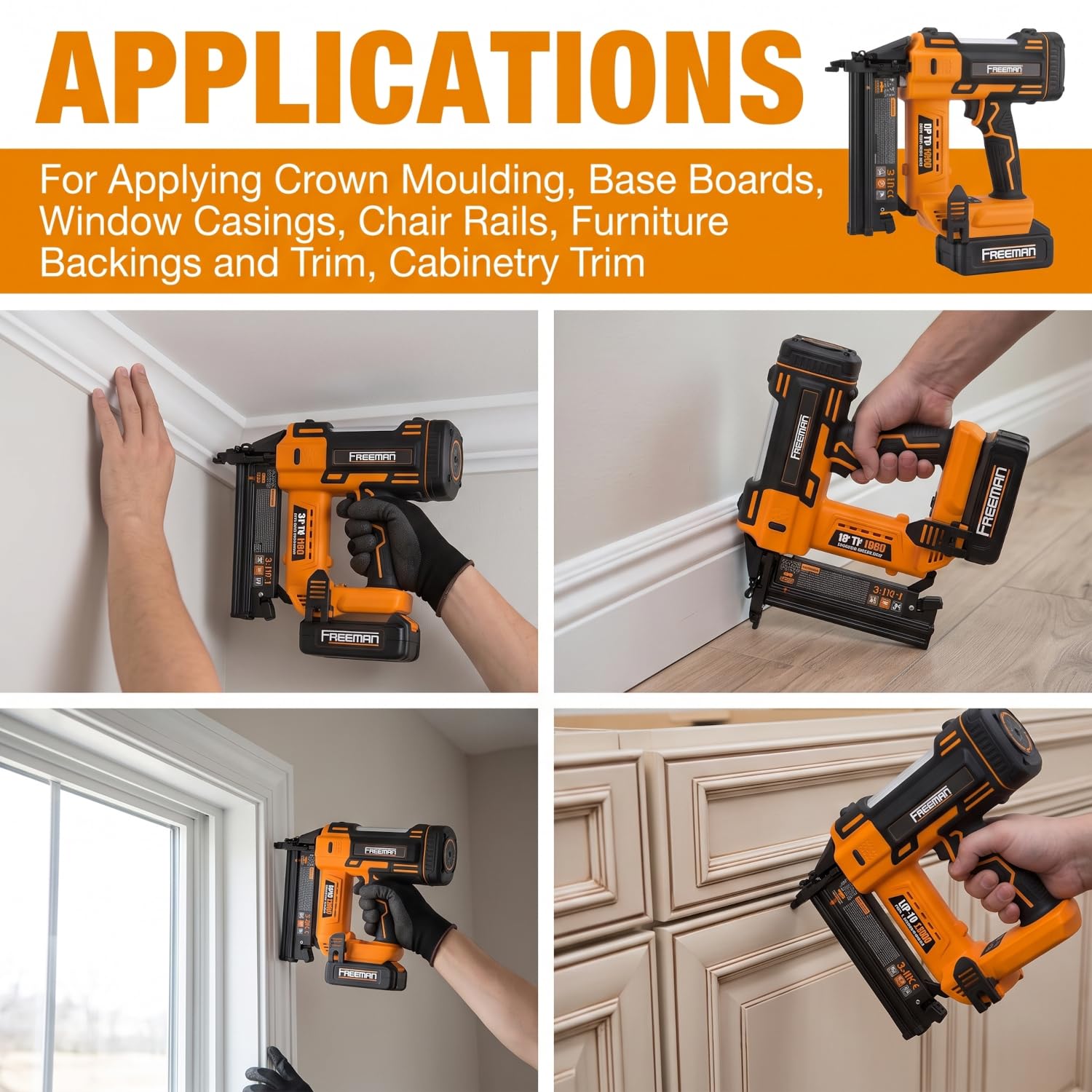 Freeman 20V Cordless Nailer Kit - 1300 Shots! -11