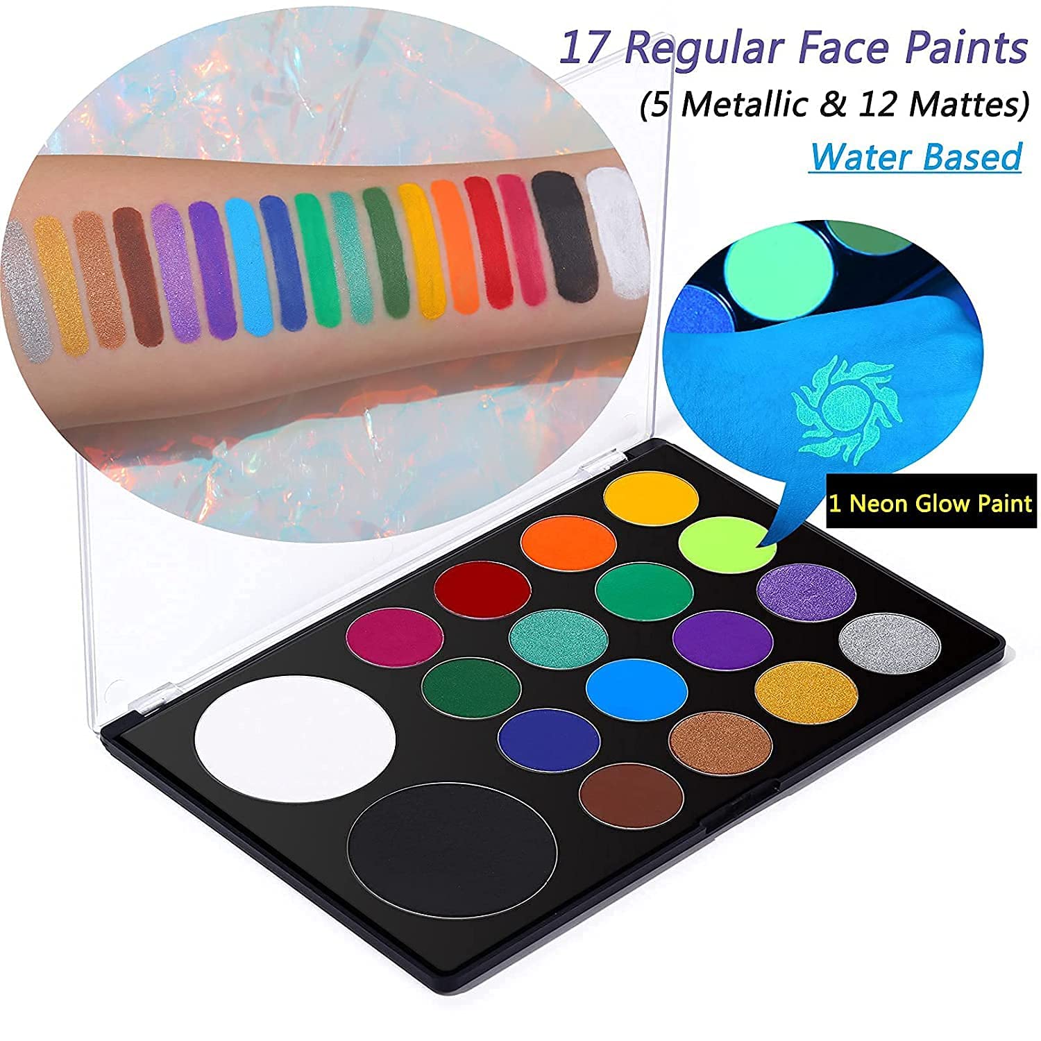 Pintura Facial Y Corporal Para Niños, Fácil De Usar, Hipoalergénico, 12 Pintura Facial Y Corporal Para Niños, Fácil De Usar, Hipoalergénico, 12