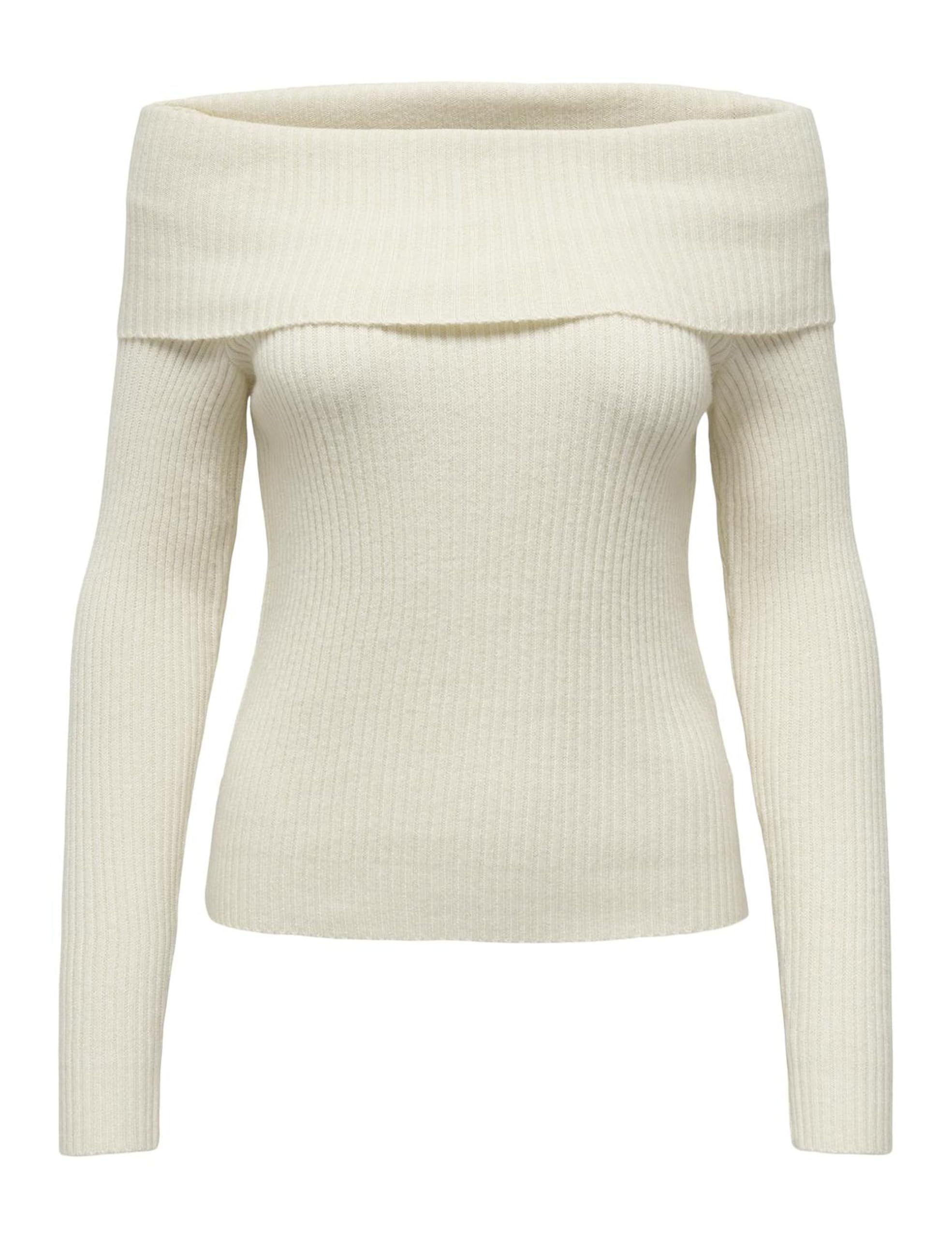 Only Women's Blanc Off-The-Shoulder Sweater For Katia