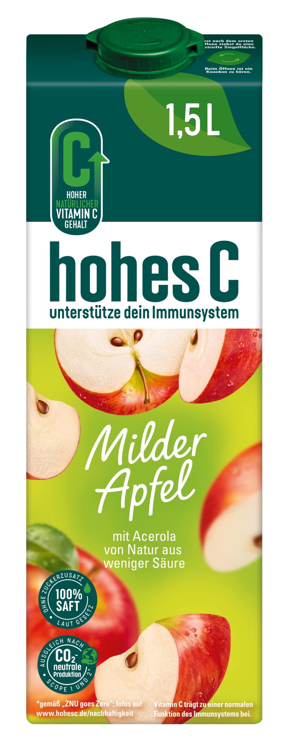 hohes C Pomme douce - 100% jus - Lot de 8 (8 x 1,5 kg)