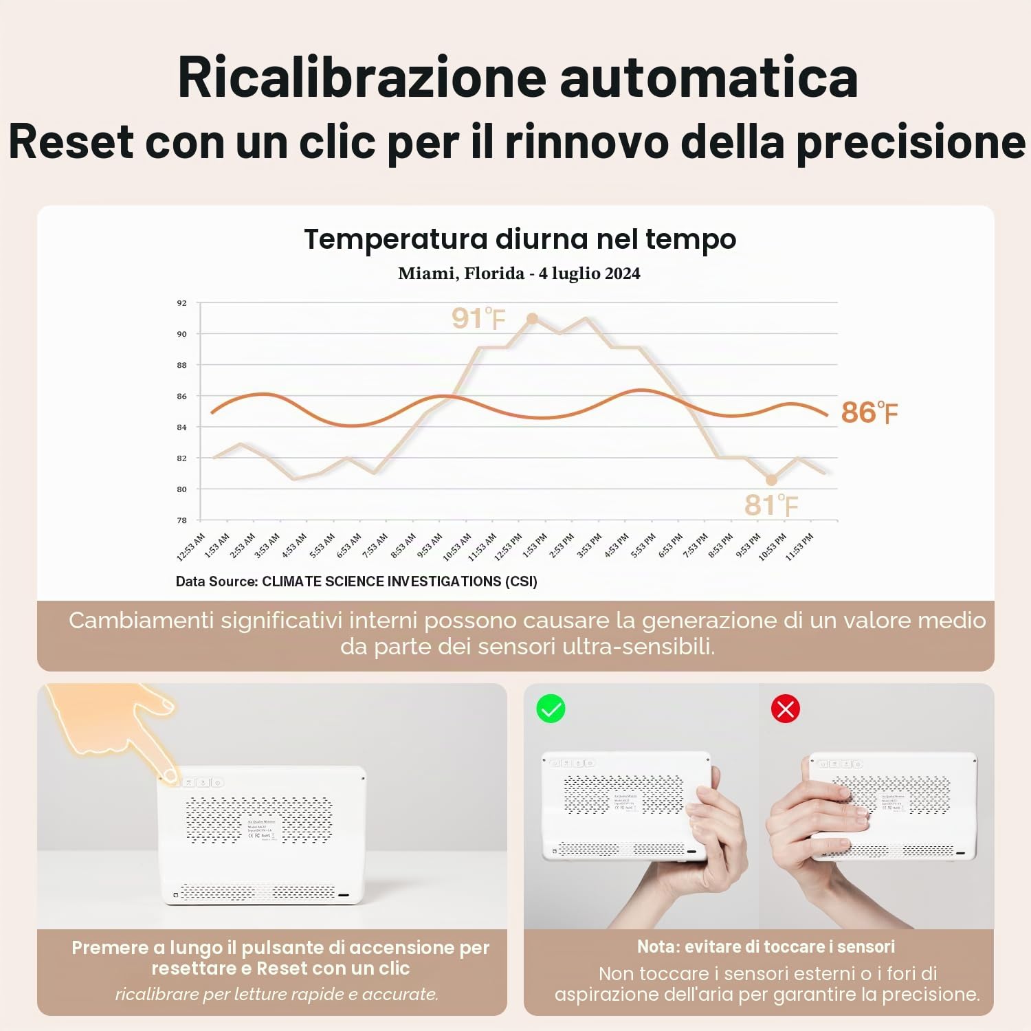 16 in 1 Monitor di qualità dell'aria per interni Display da 7 pollici 9 AQI+7 AQI Avvisi Misuratore di qualità dell'aria per CO2, TVOC, PM2.5 PM1.0 PM10, HCHO, umidità di temperatura AQI e tempo