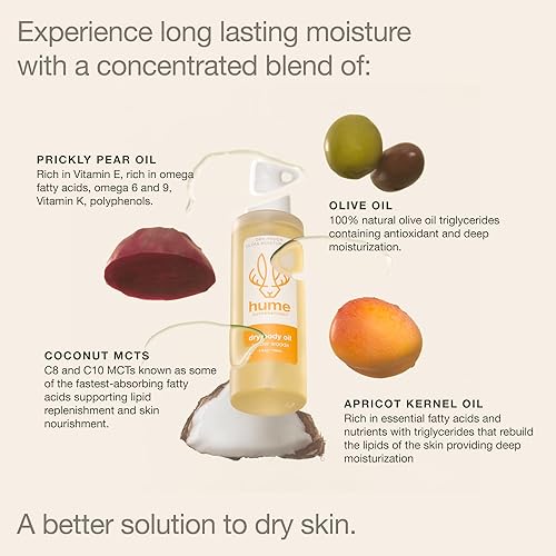 Miniatura 6 de HUME SUPERNATURAL Spray de aceite corporal seco, aceite ultra hidratante para piel seca, aceites corporales ligeros y nutritivos para mujeres y