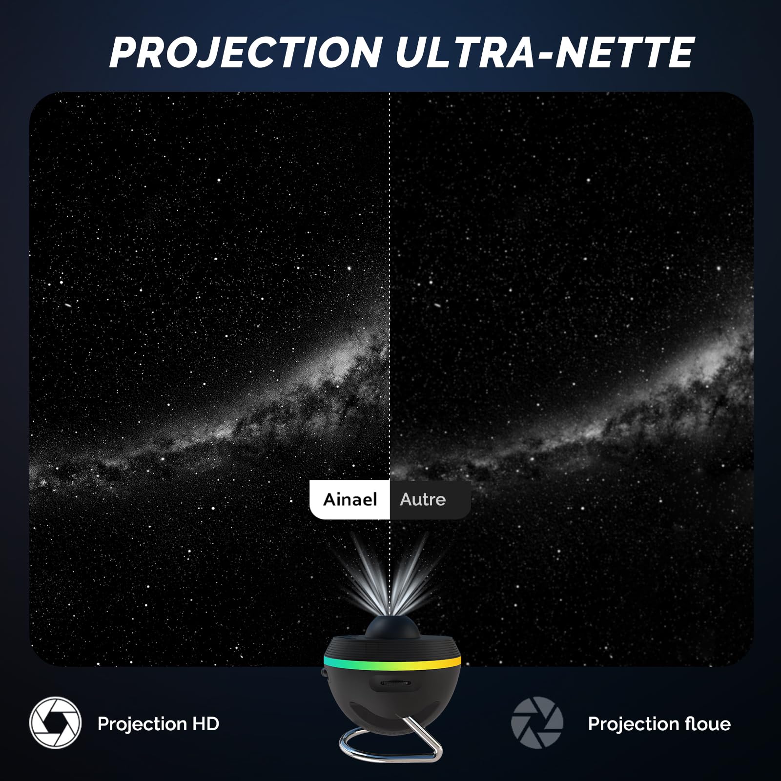 Projecteur Ciel Etoile Projecteur Galaxie Planetarium avec 1 Disque
