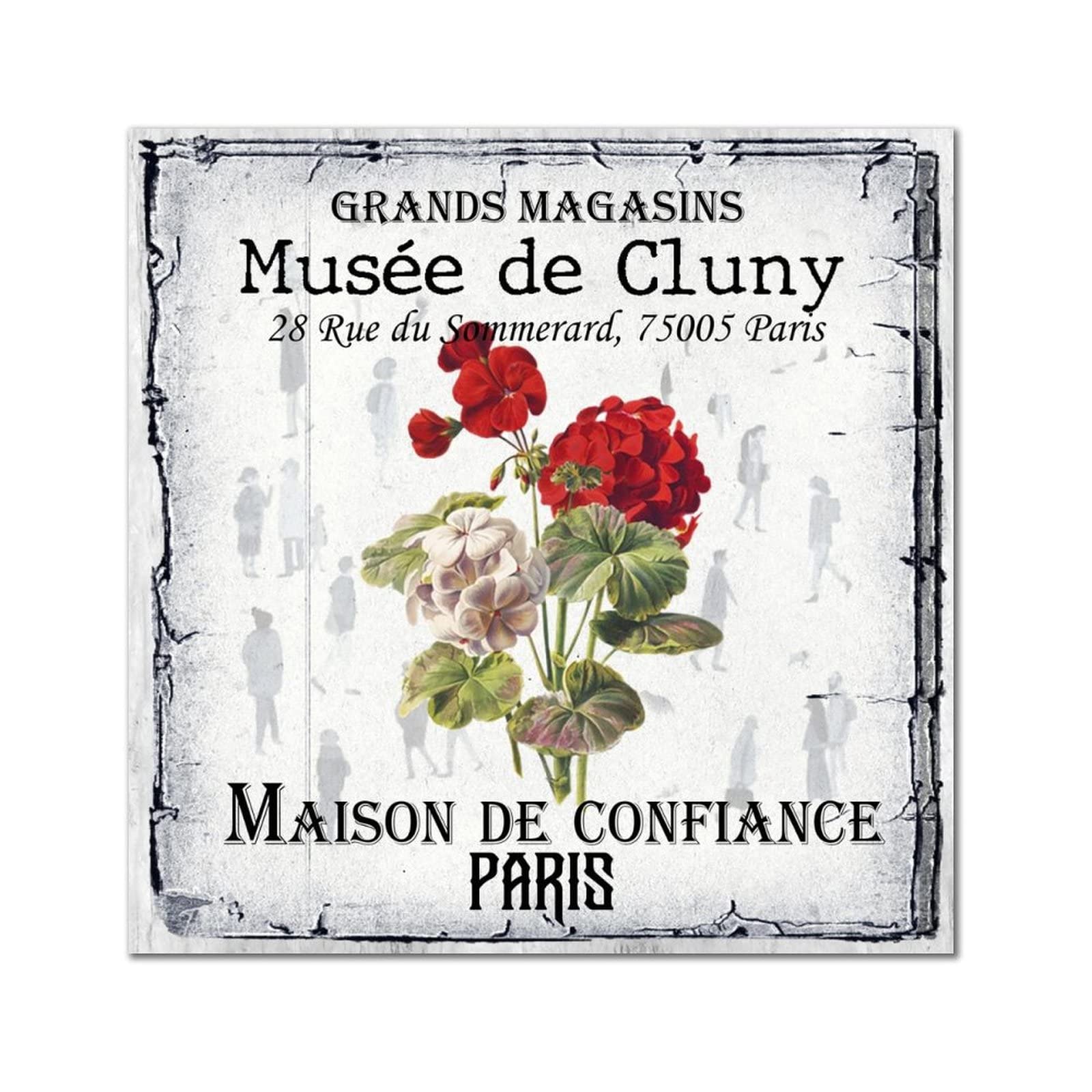 Plaque murale en bois Fleur de dahlia déco entrée - 6